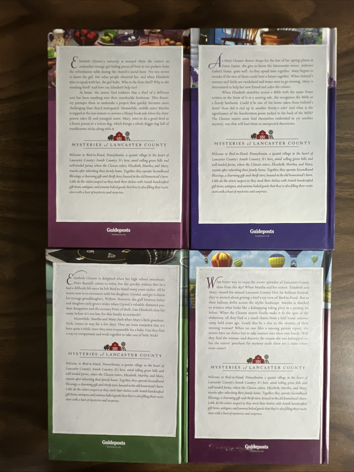 Lot Of 4 Mysteries Of Lancaster County Guideposts Series Hardcover Christian