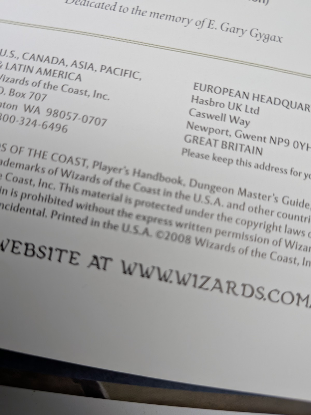 D&d Core Rulebook Ser.: Player’s Handbook : Roleplaying Game Core Rules by…