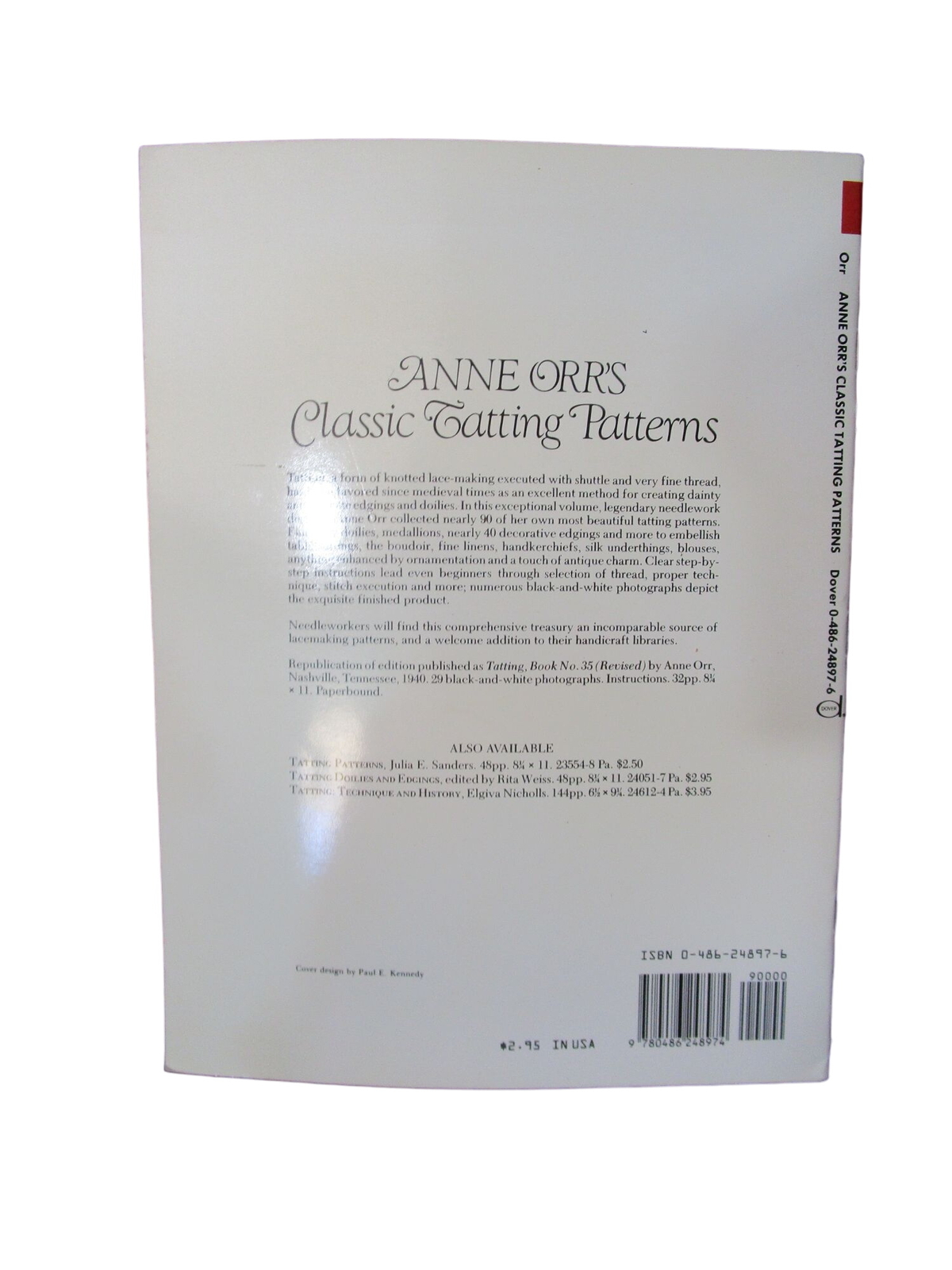 Classic Tatting Patterns Anne Orrs Dover Needlework Series ISBN 0-486-24897-6 32