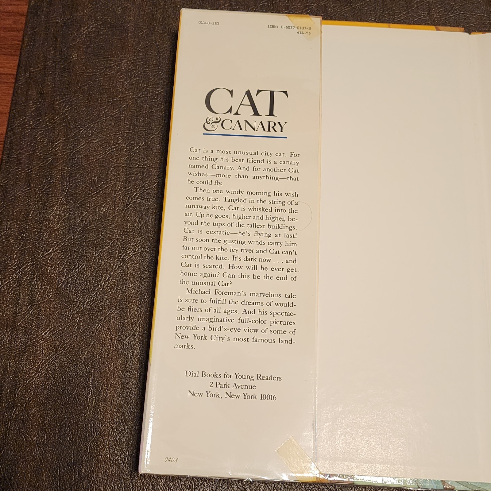 1st Edition Print – Cat and Canary Hardcover Michael Foreman Hardcover DJ GREAT
