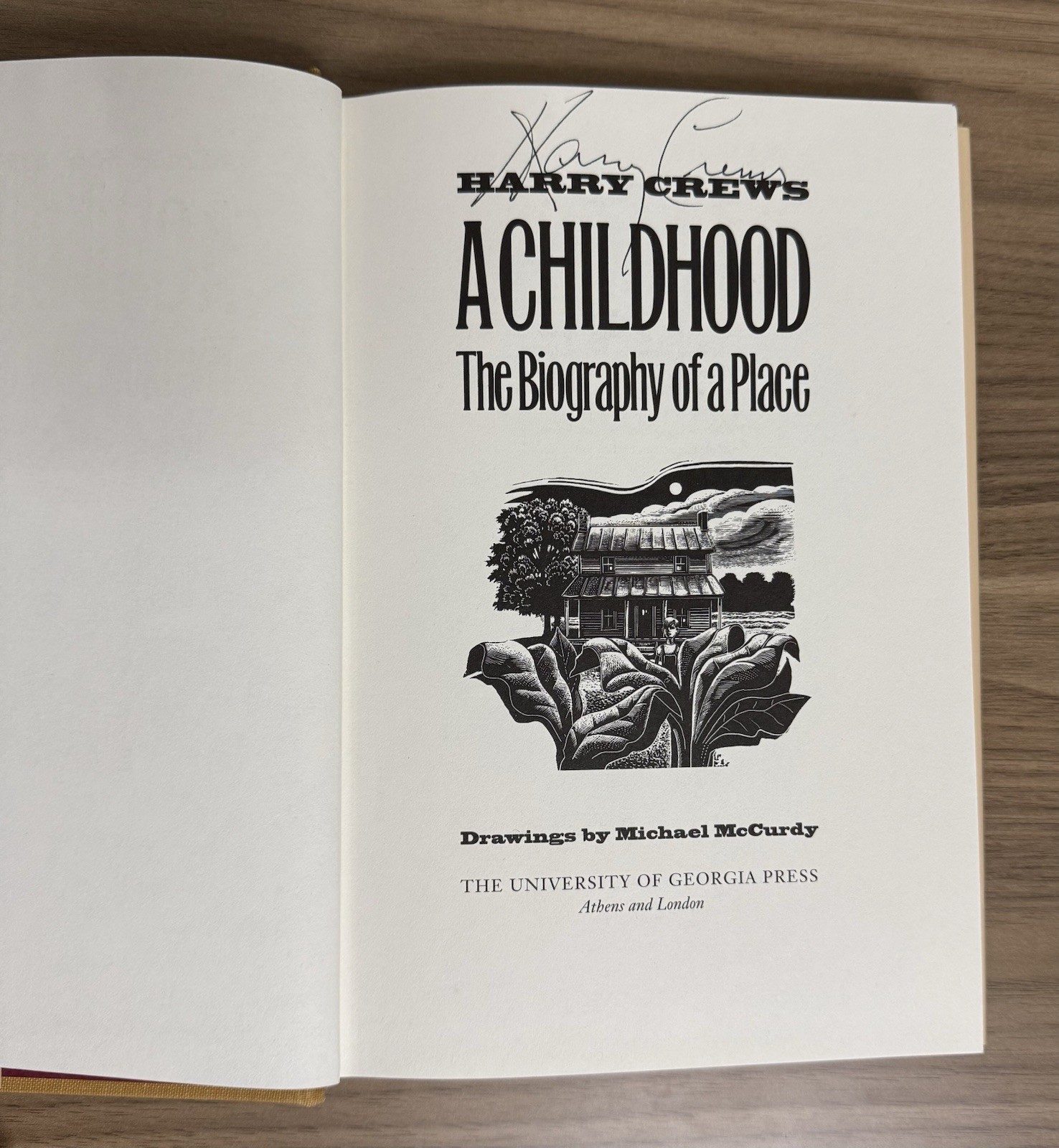 NEW SIGNED Harry Crews A Childhood Biography of a Place Hardcover 1st Print 1995