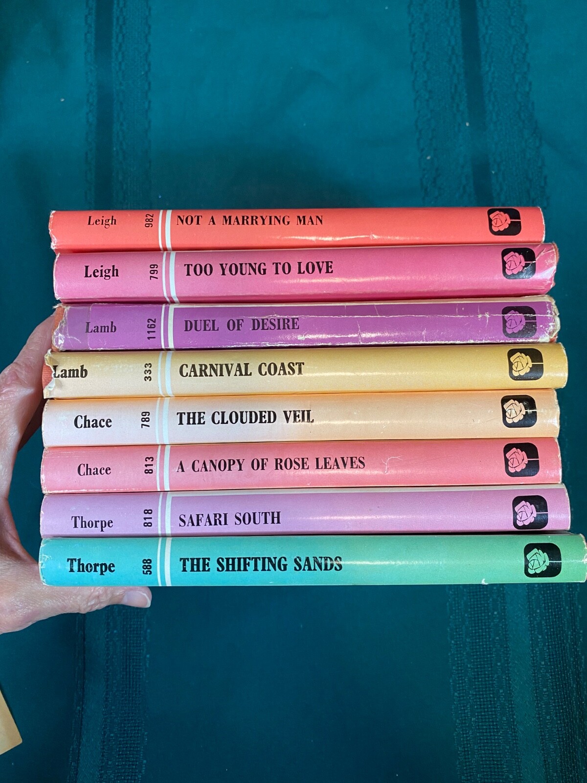 8-British Romance Hardcover Books Mills & Boon Retro Covers 4 Different Authors