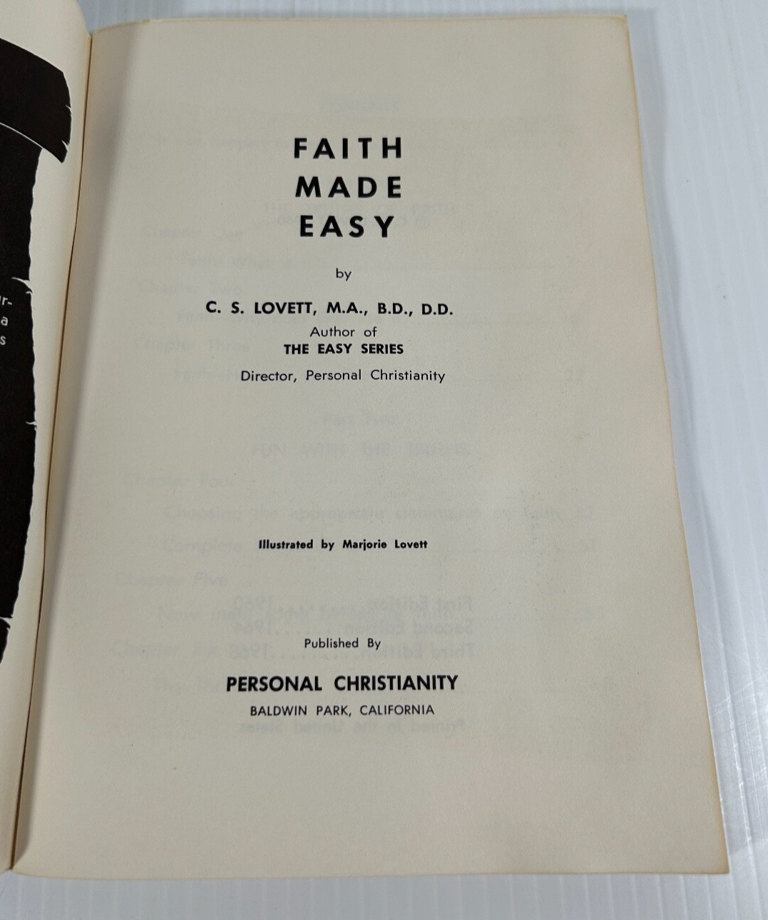 Faith Made Easy – Personal Christianity – Paperback By C. S. Lovett 1968