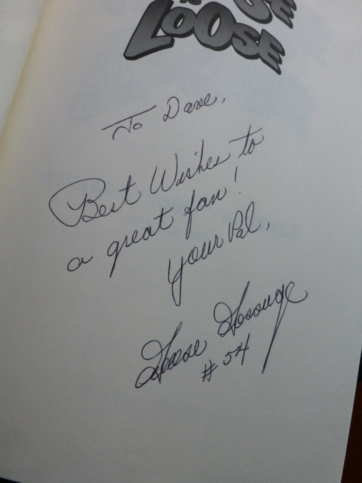 Goose Gossage Signed First Edition Book “The Goose is Loose” with COA