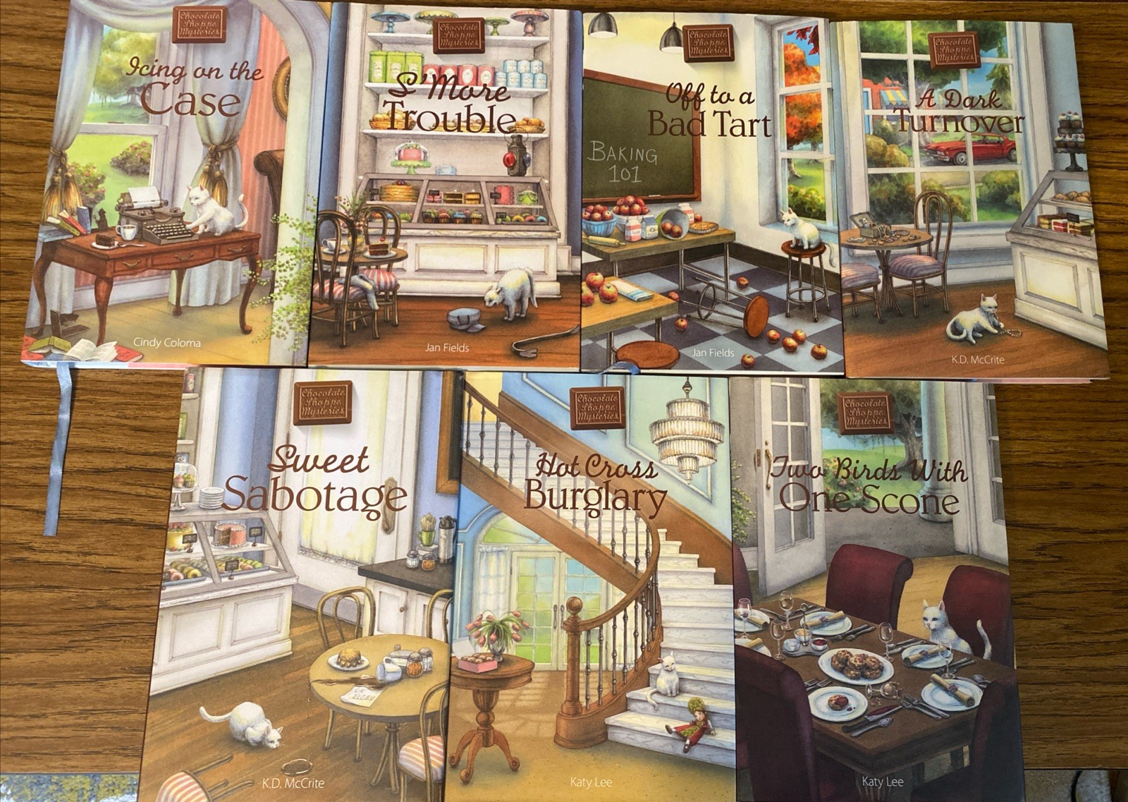 Annie’s Chocolate Shoppe Mysteries Set Of 7 K.D. McCrite, Katy Lee.READ