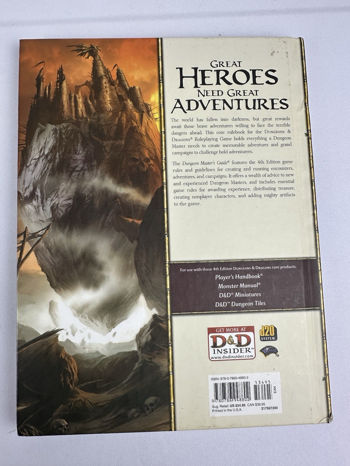 Dungeons & Dragons 4E Dungeon Master’s Guide 4th Edition Hardcover James Wyatt