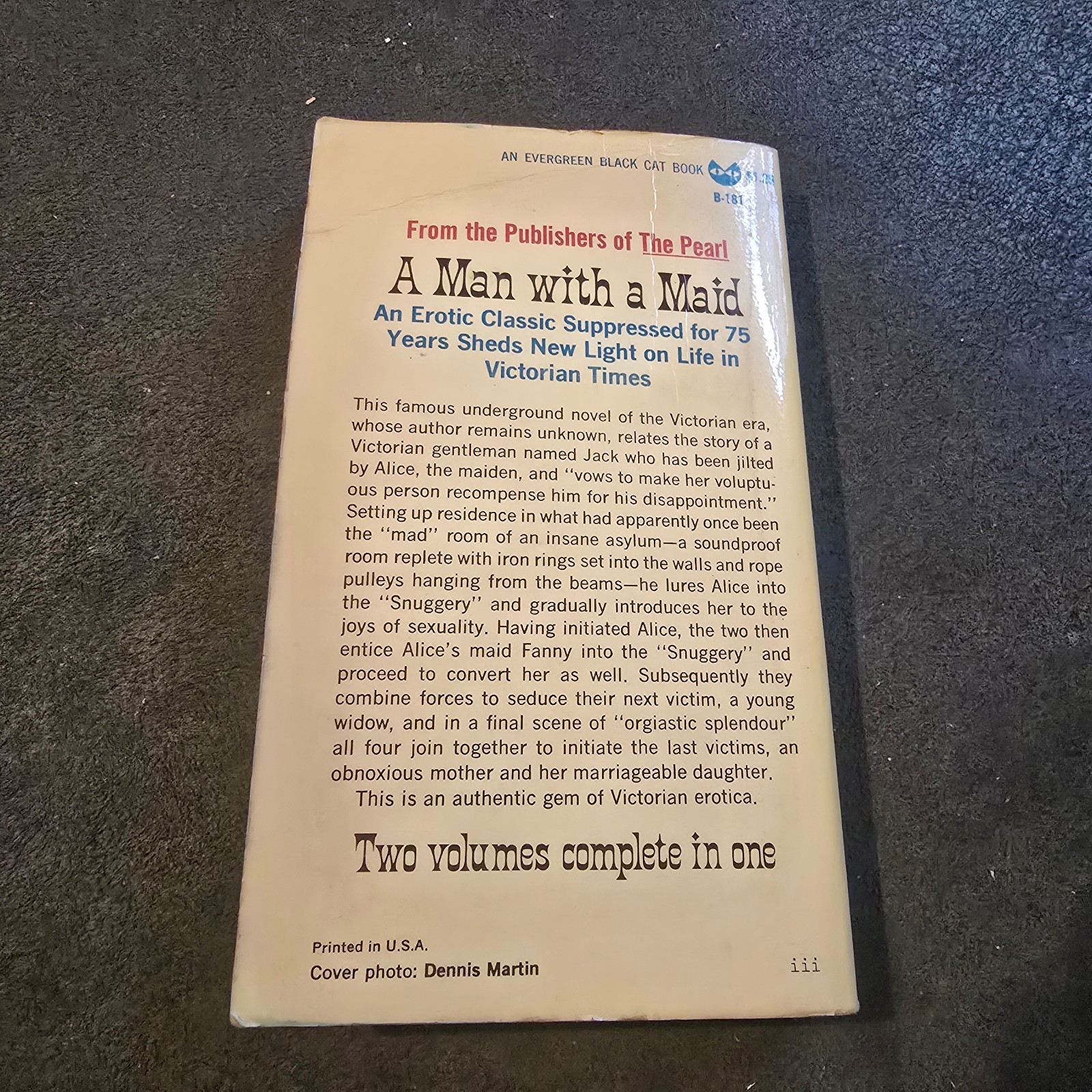 A Man With a Maid Paperback 1968 Erotica Underground Novel of Victorian England