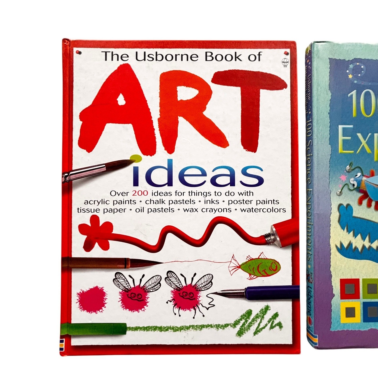 Usborne Book of Art Ideas and 100 Science Experiments Kids Activity Book Set