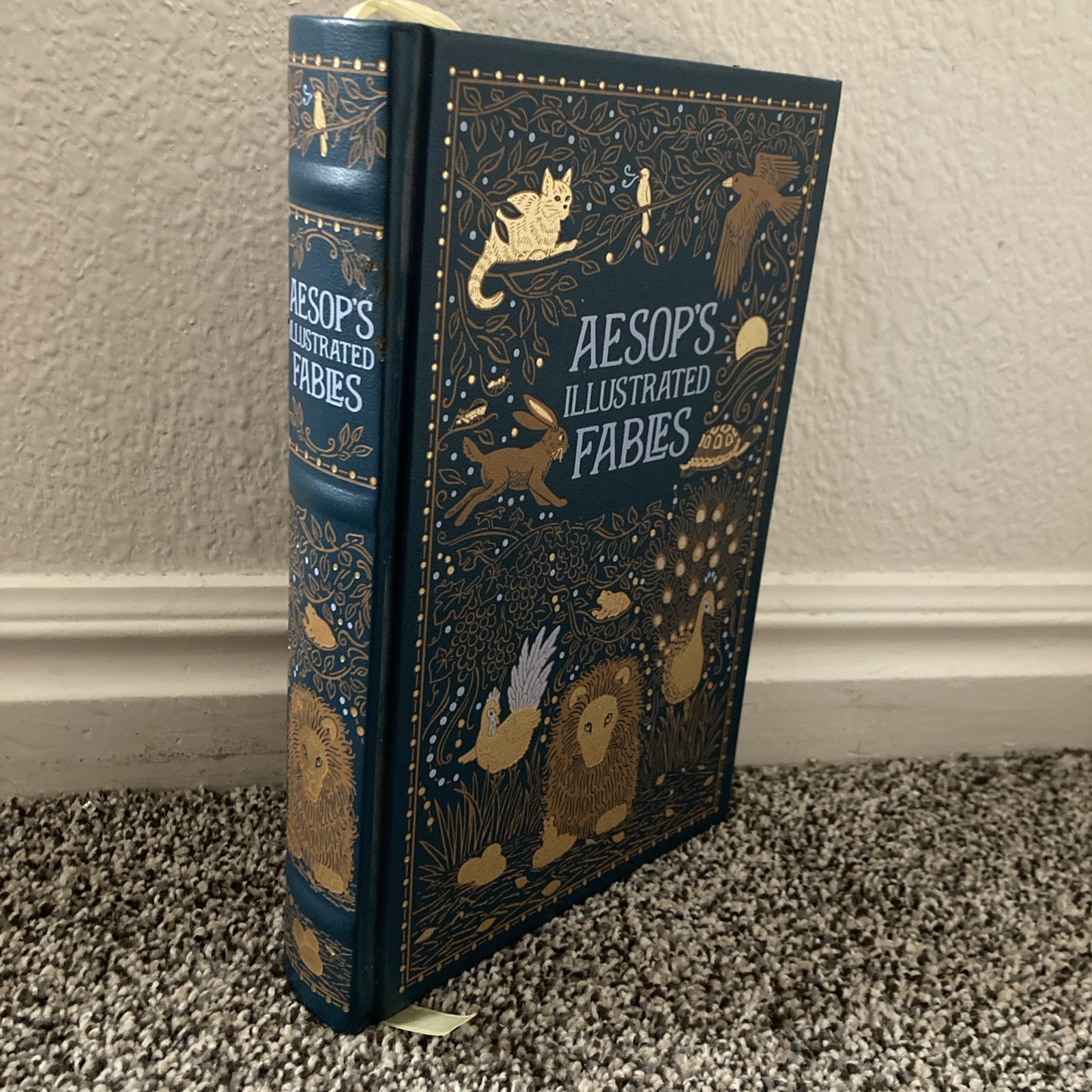 Aesop’s Illustrated Fables Barnes And Noble Leather Hardcover Collectors Edition