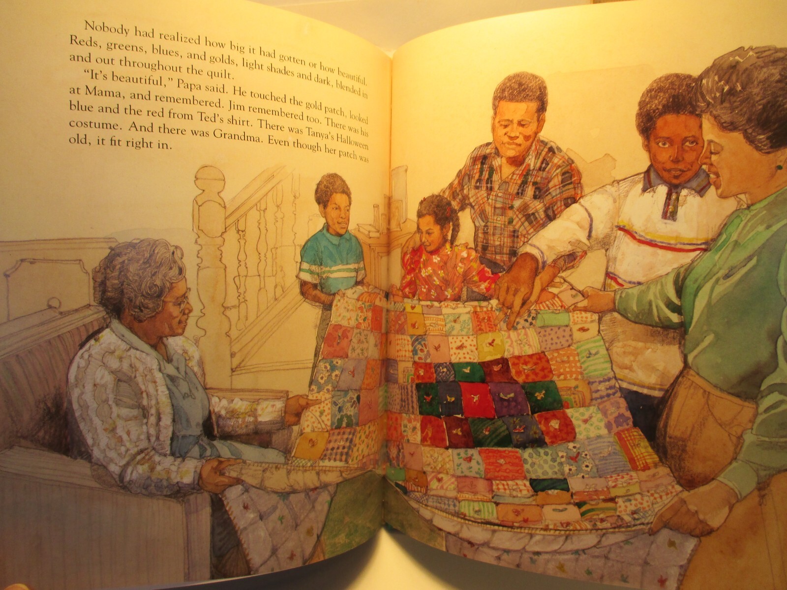 children’s picture book PATCHWORK QUILT by FLOURNOY illus JERRY PINKNEY 1985 hc