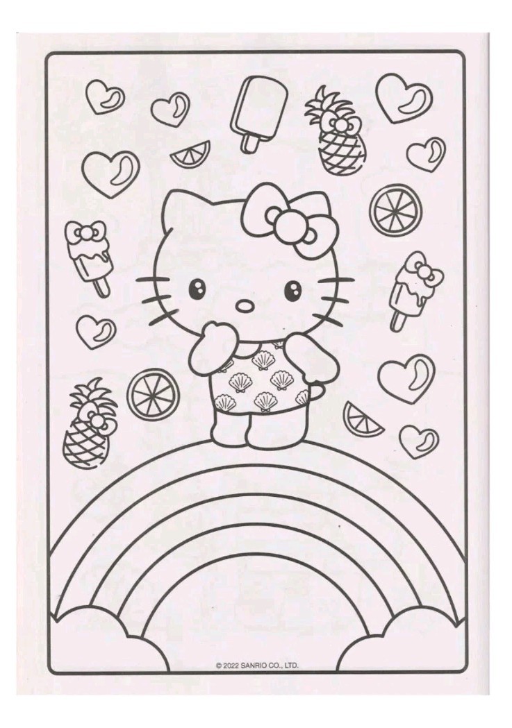 🌈💛 HELLO KITTY 💛 JUMBO 🐥 ●COLORING & ACTIVITY● Coloring And Activity Book.