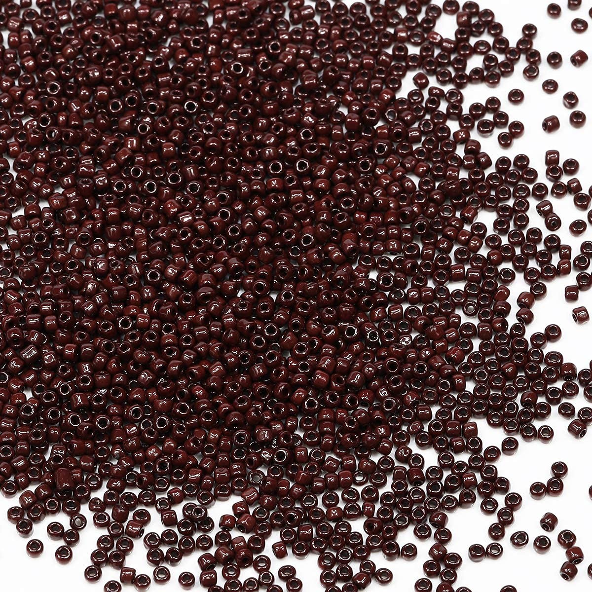 Bala&Fillic Opaque Coffee Color 3mm Seed Beads About 3600pcs/100Grams in Bag, 8/