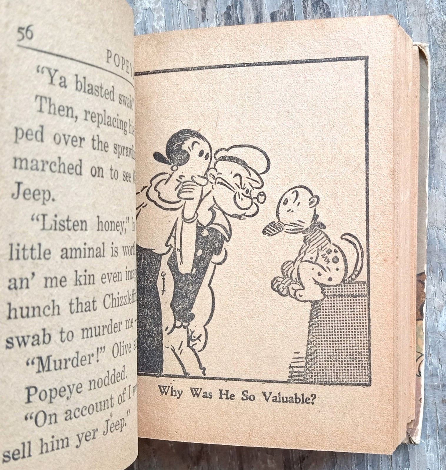 Popeye And The Jeep ~1937 Vintage Small HC~ E. C. Segar 30s Whitman Comic Illust