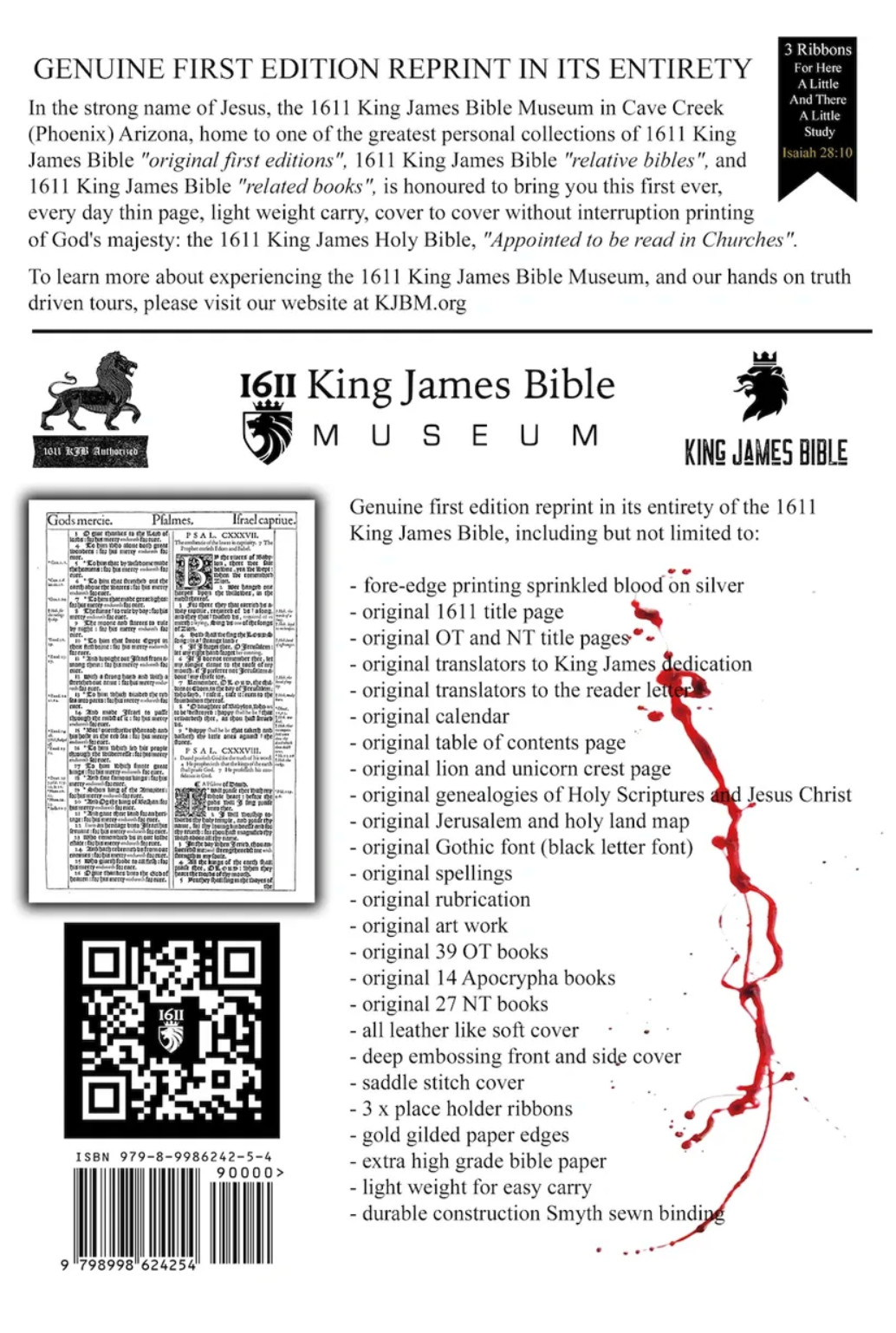 True Facsimile Reproduction of the Original 1611 Edition – Includes Apocrypha