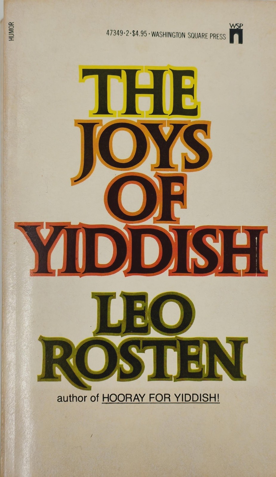 The Joys Of Yiddish Leo Rosten Washington Square Press Paperback Humor English