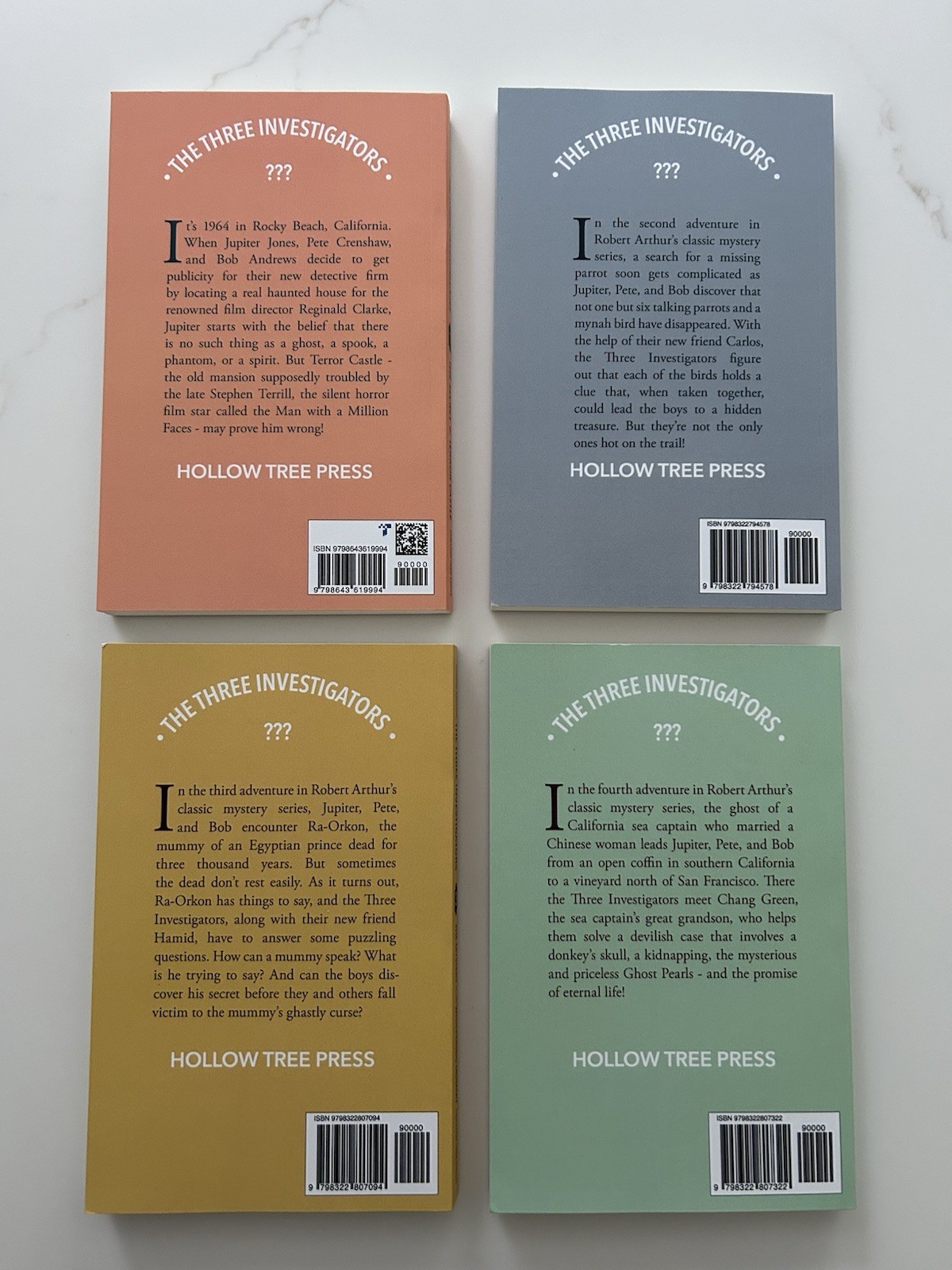 The Three Investigators Books #1-4. Paperback Hollow Tree Press Editions. Mint!