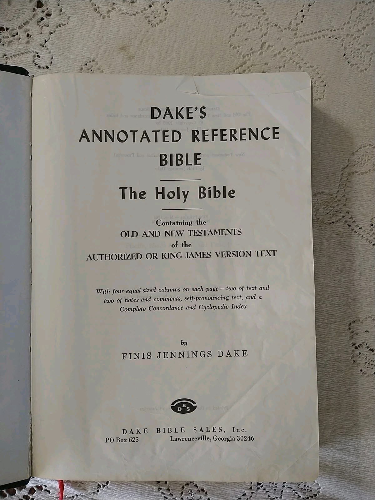 Genuine Leather Dakes Annotated Reference Bible Old New Testament KJV Black 1961