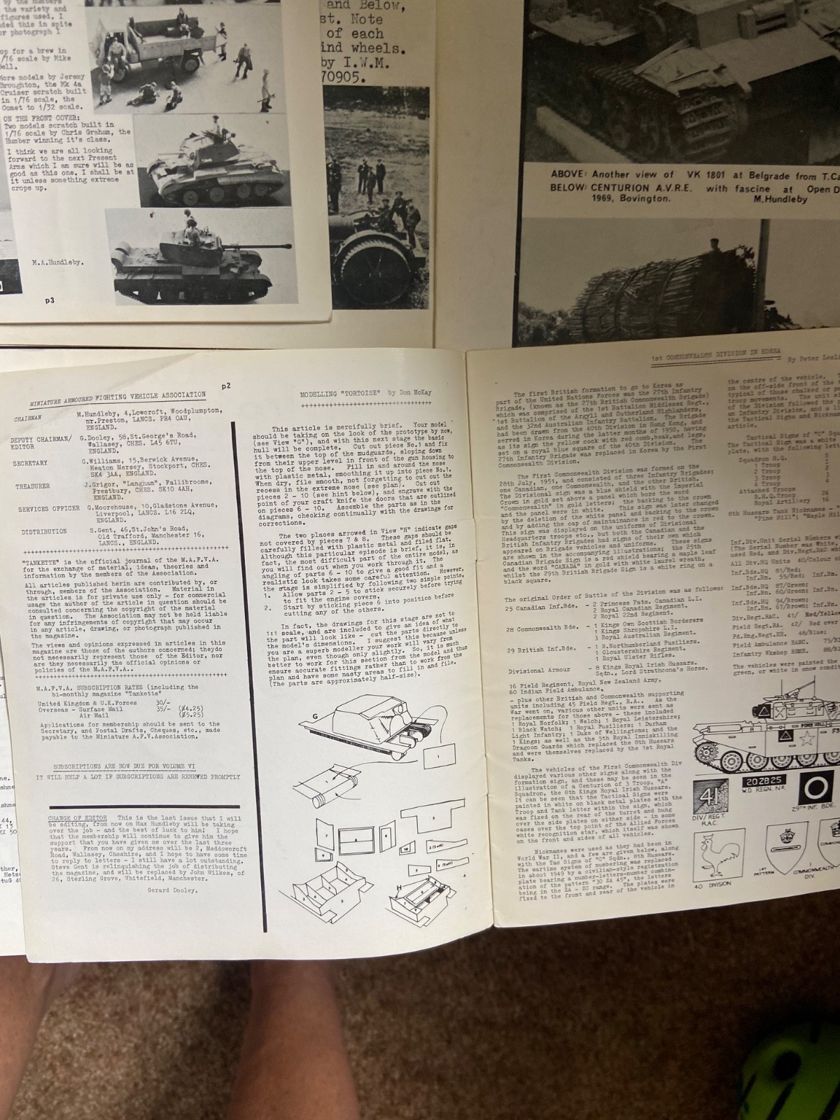 LOT OF 5 TANKETTE MAGAZINES MINIATURE ARMOURED FIGHTING VEHICLES 1970-1971