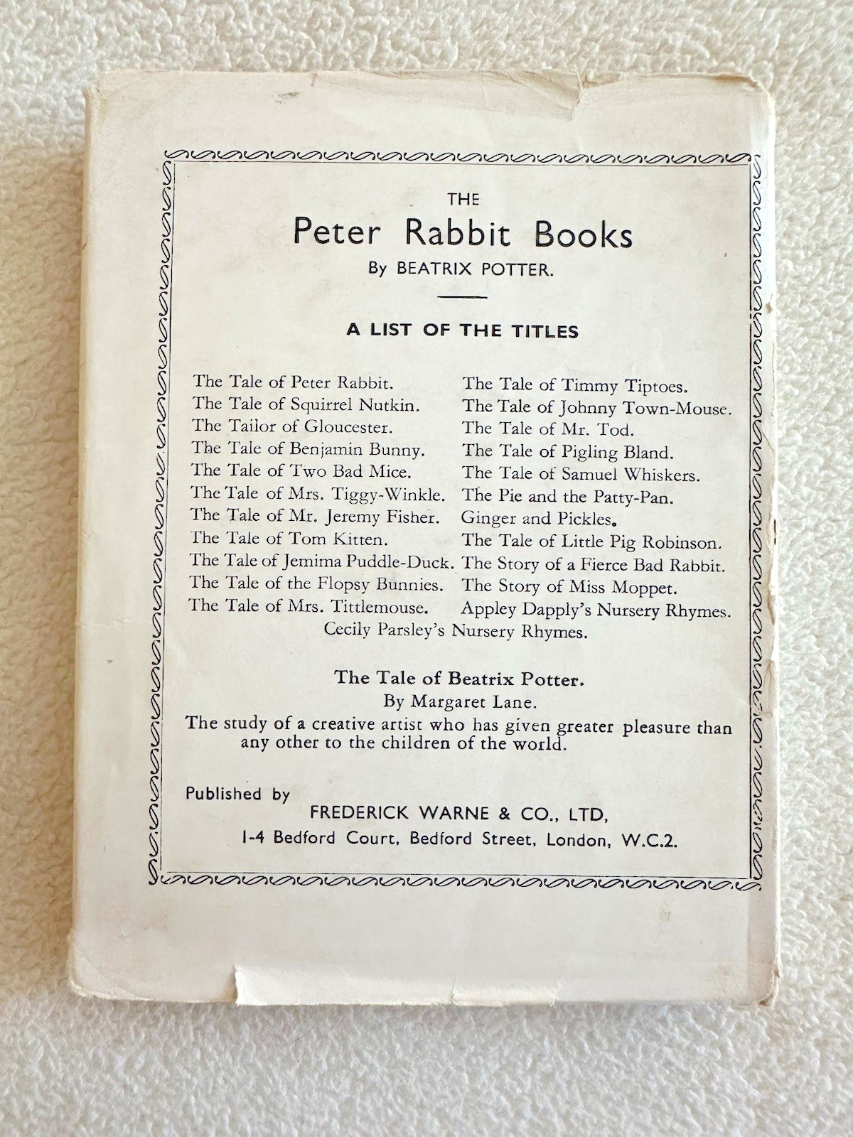 The Tale of Little Pig Robinson, By Beatrix Potter, 1960’s Vintage-VG HB