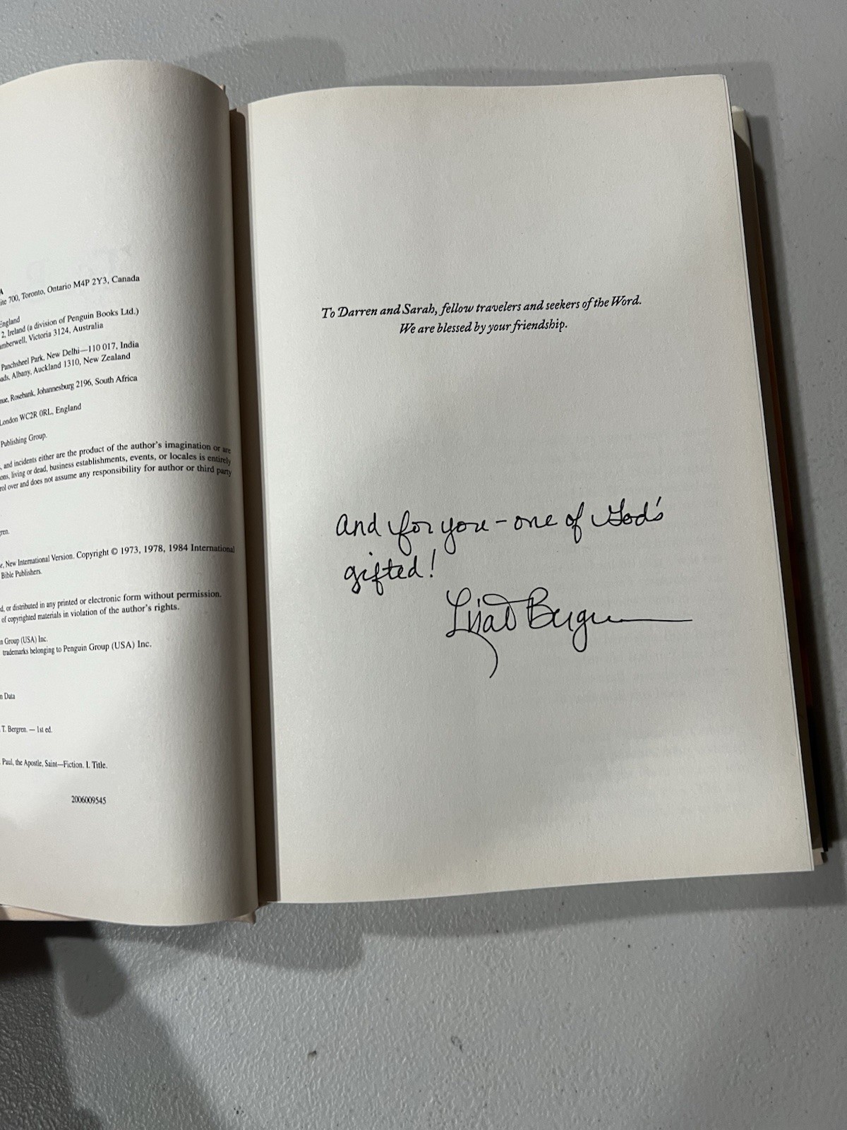 The Begotten (The Gifted Series, Book 1) by Lisa Tawn Bergren Signed First Ed.