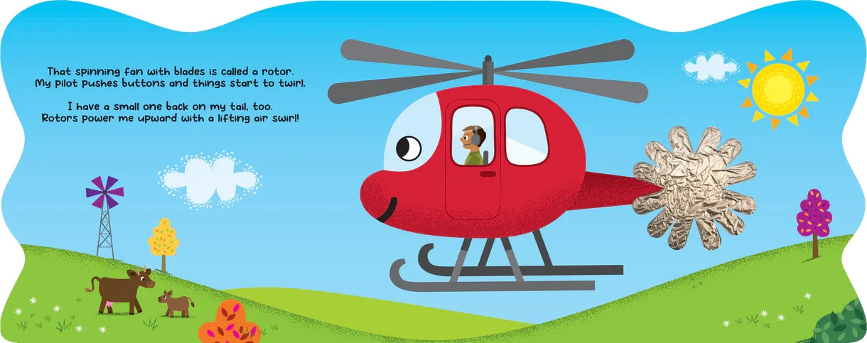 High-Flying Helicopter Children’s Books Ages 0-5 | Sensory Development Book