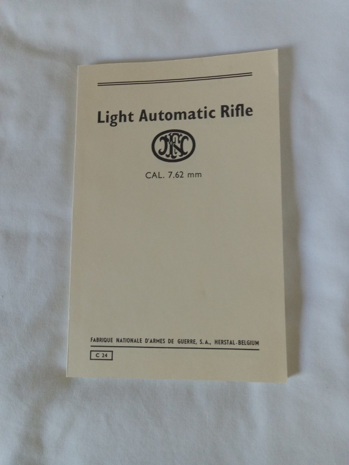 FAL Rifle Light Automatic Rifle Cal 7.62 MM