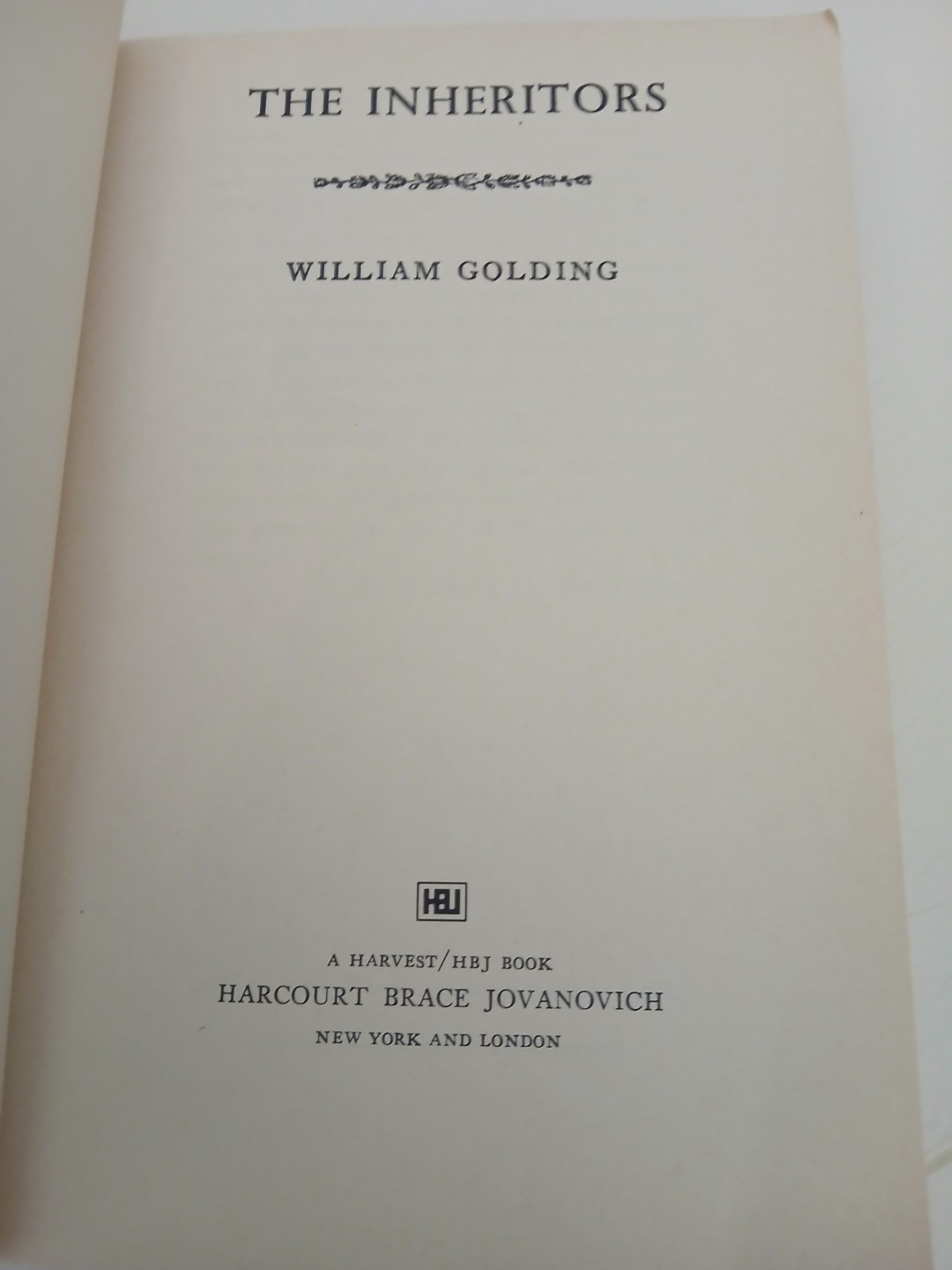 The Inheritors by William Golding First American Edition 1962 PB VGC [139]