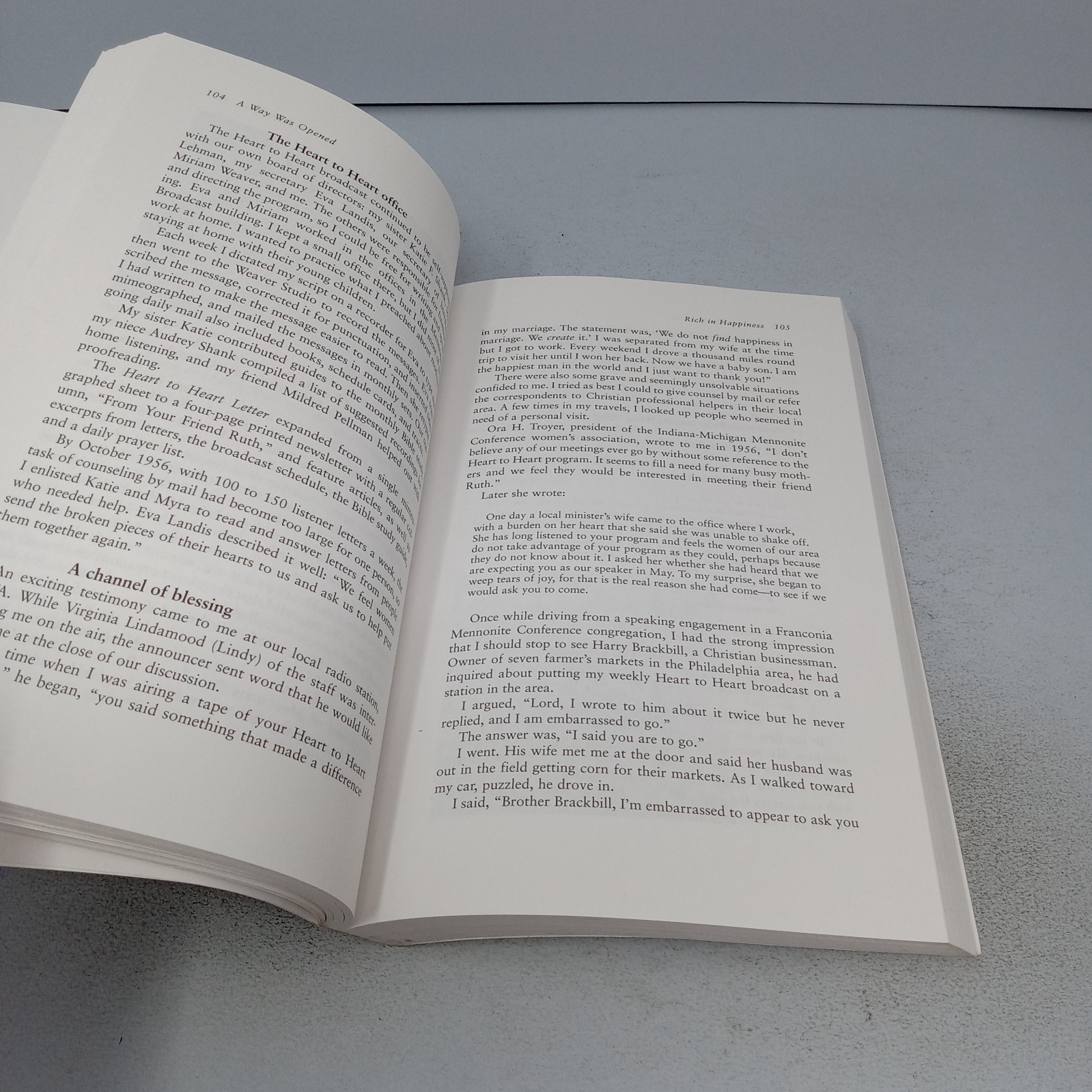 A Way Was Opened: A Memoir 2003 Herald Press Paperback by Ruth Brunk Stoltzfus