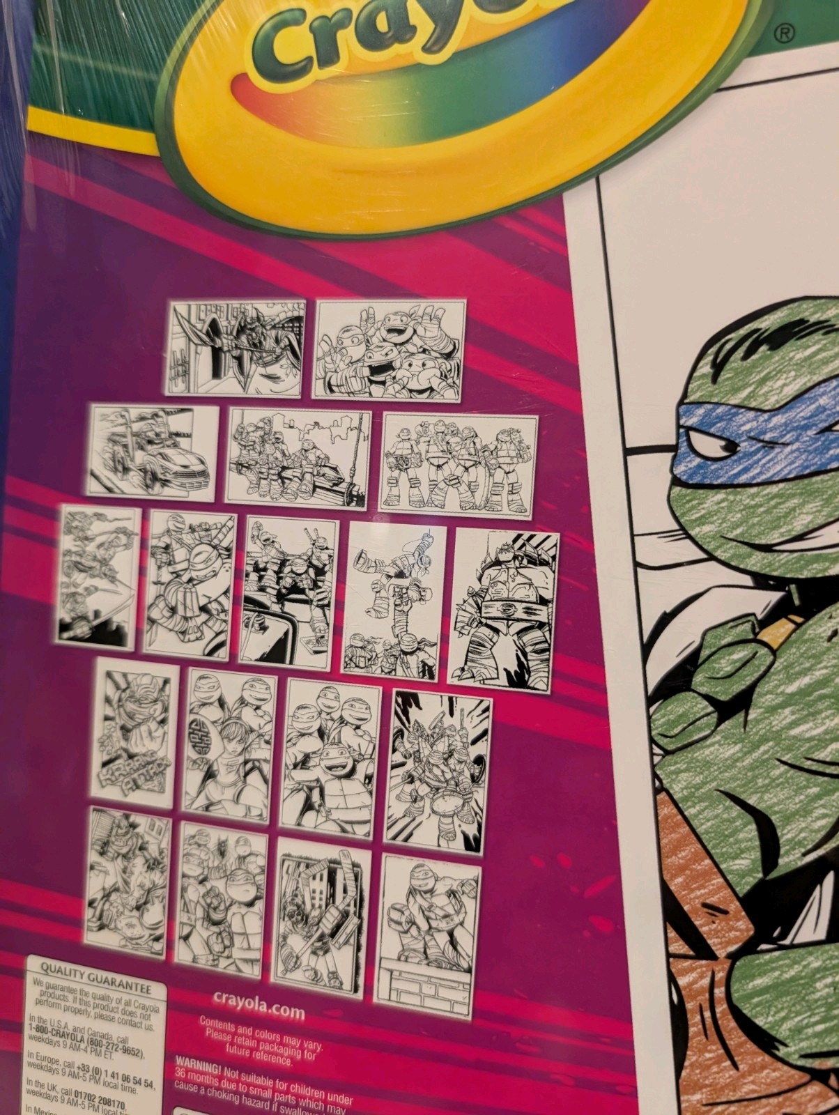 Crayola – Teenage Mutant Ninja Turtles 18 Giant Coloring Pages Book. Brand New