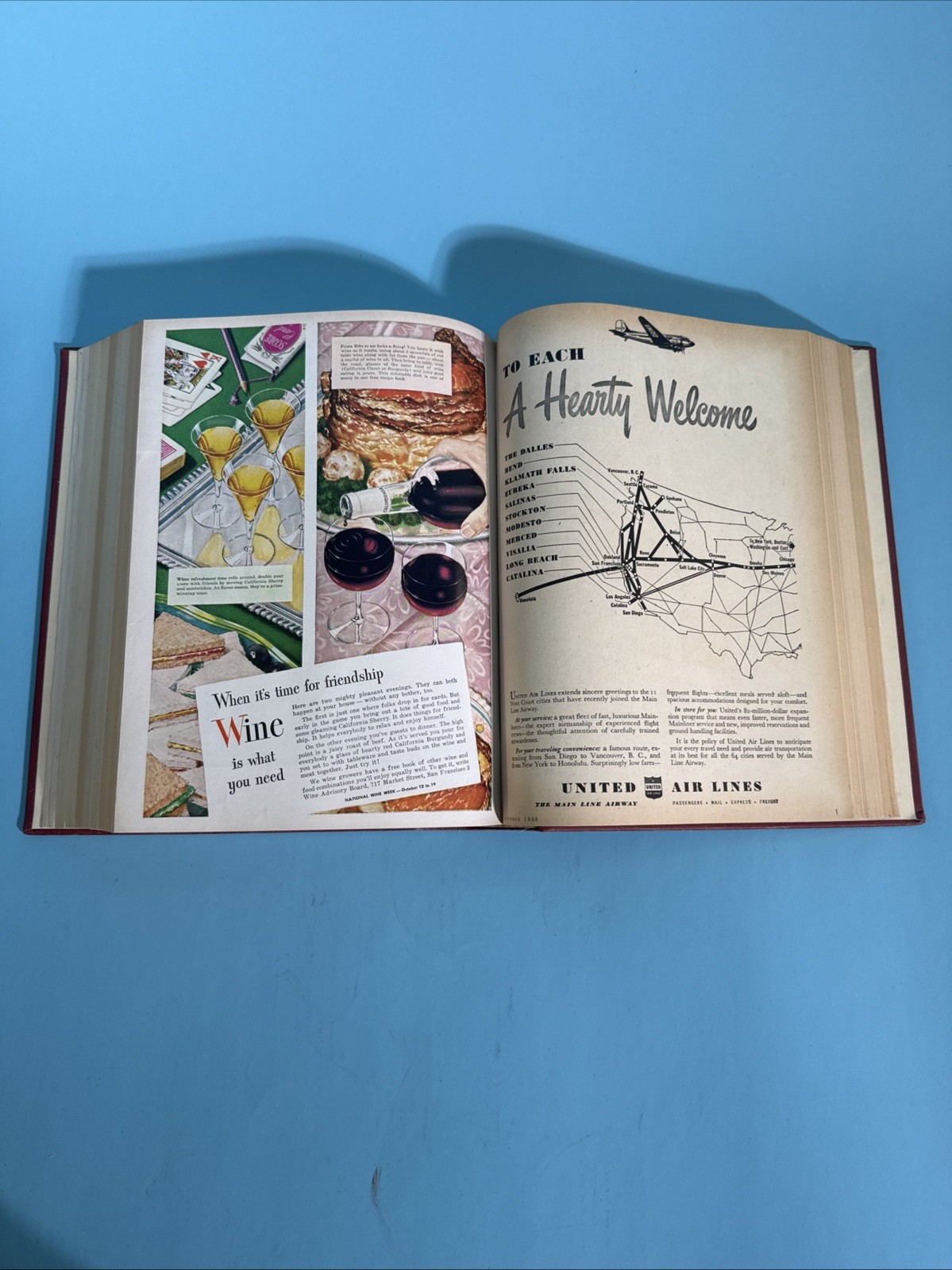 Vintage Complete Sunset Magazine 1946 Jan-Dec Bound Red Southwest Red Book OOP