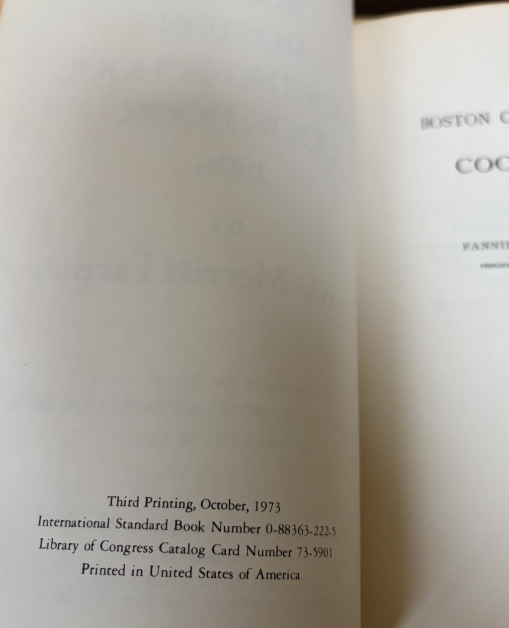 The Original Boston Cooking-School Cook Book 1896 by Farmer, Fannie Merritt 1973