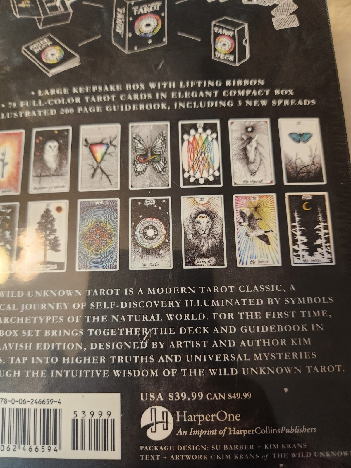 The Wild Unknown Tarot Deck & Guidebook Box Set By Kim Krans New Sealed