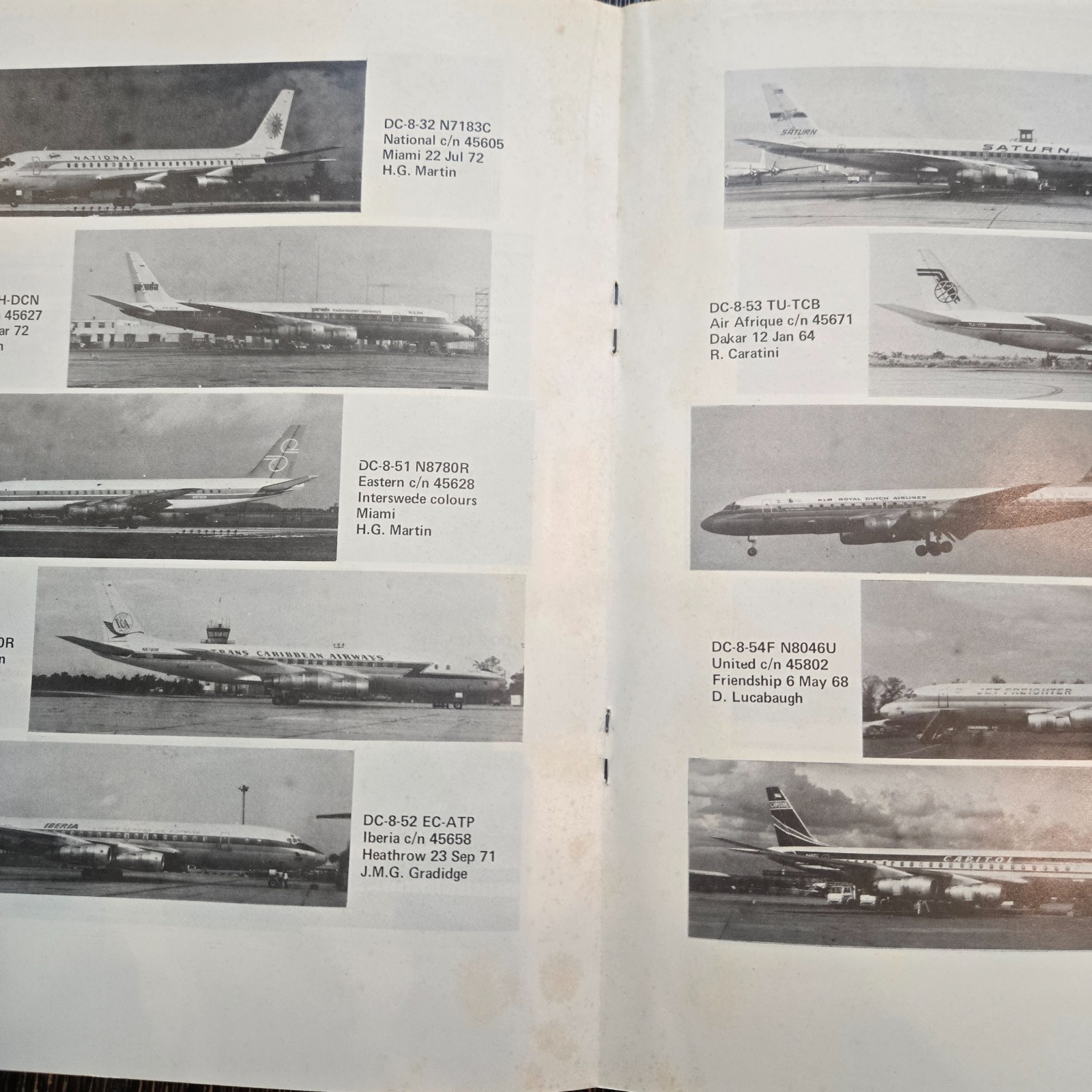 Douglas Air Britain Books DC-6 DC-7 DC-8 DC-9 DC-10 Set 4