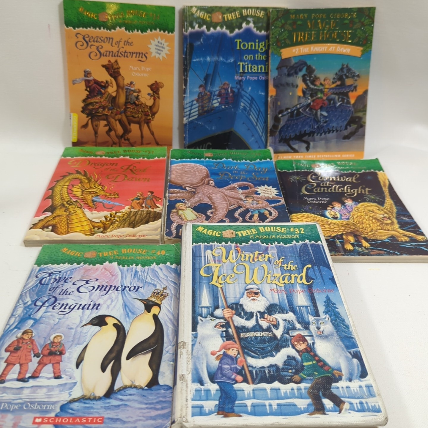 Lot of 8 The MAGIC TREE HOUSE Series Mary Pope Osborne Scholastic