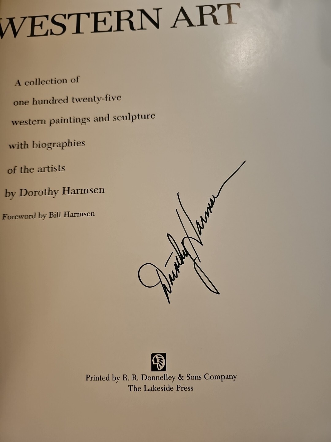 American Western Art by Dorothy Harmsen 1977 Signed Hardcover