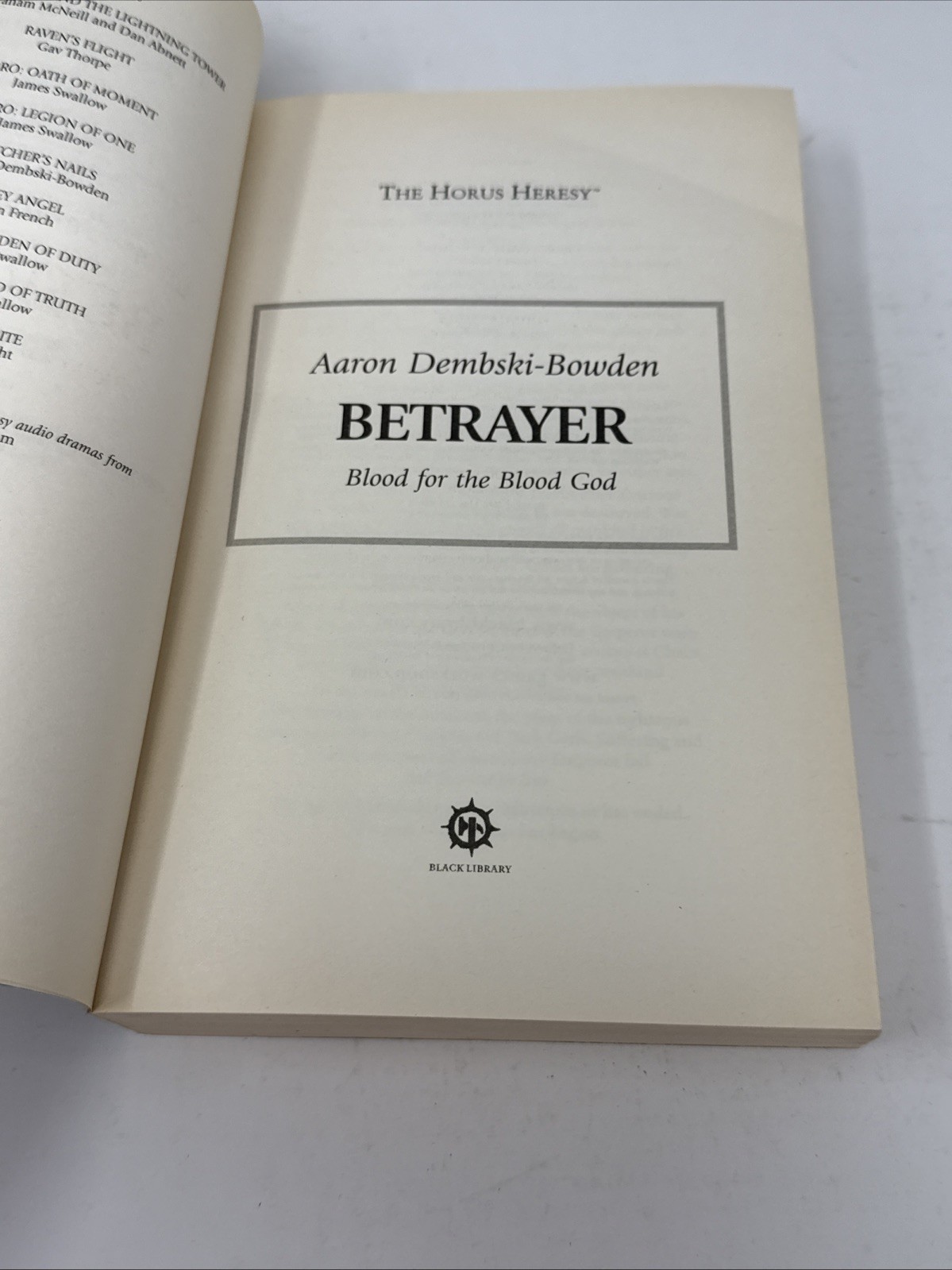 Betrayer by Aaron Dembski-Bowden 2013 TPB 1st Horus Heresy #24 Black Library 40k