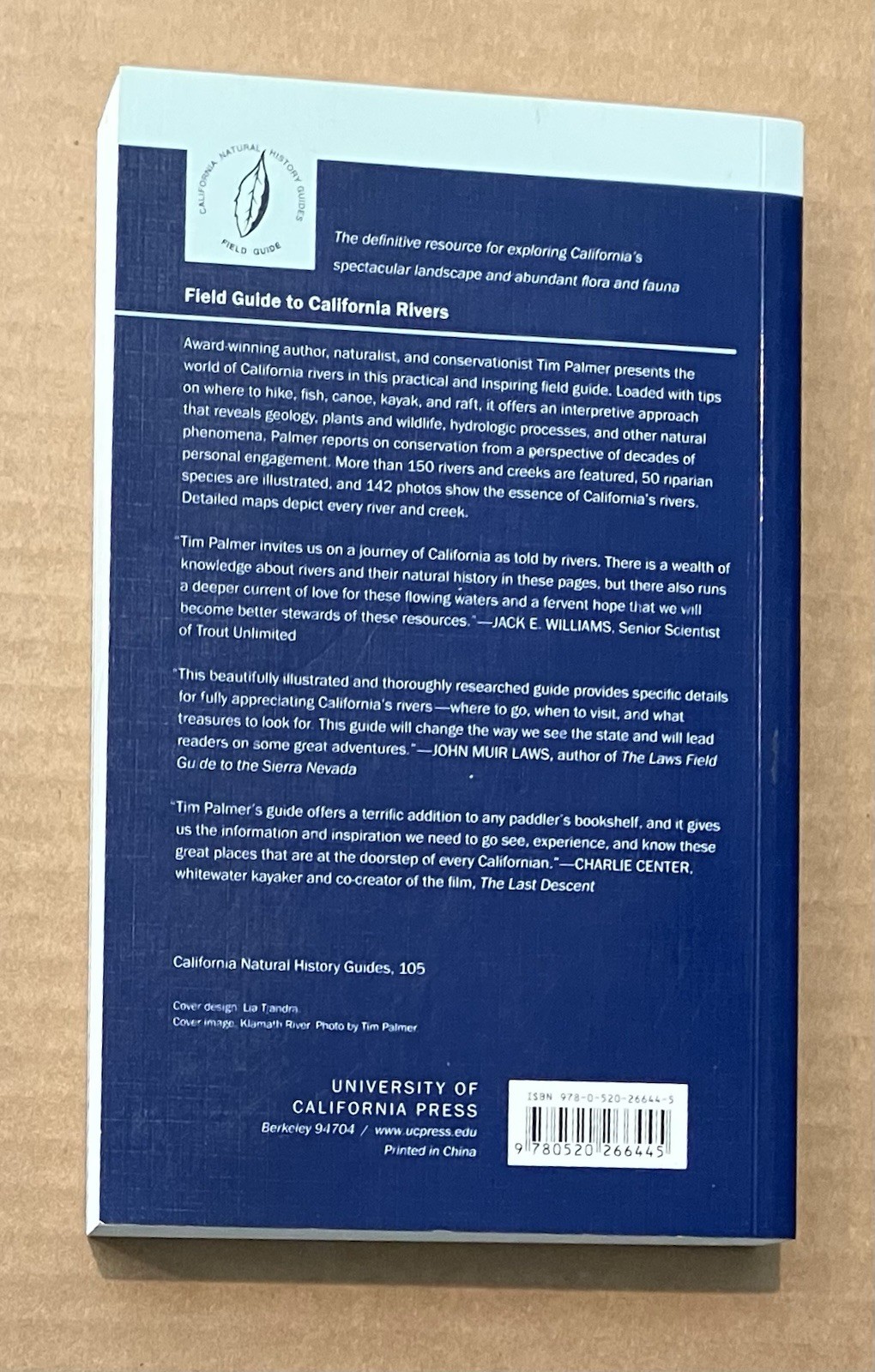 Field Guide to California Rivers by Tim Palmer (2012Paperback) SIGNED Good++