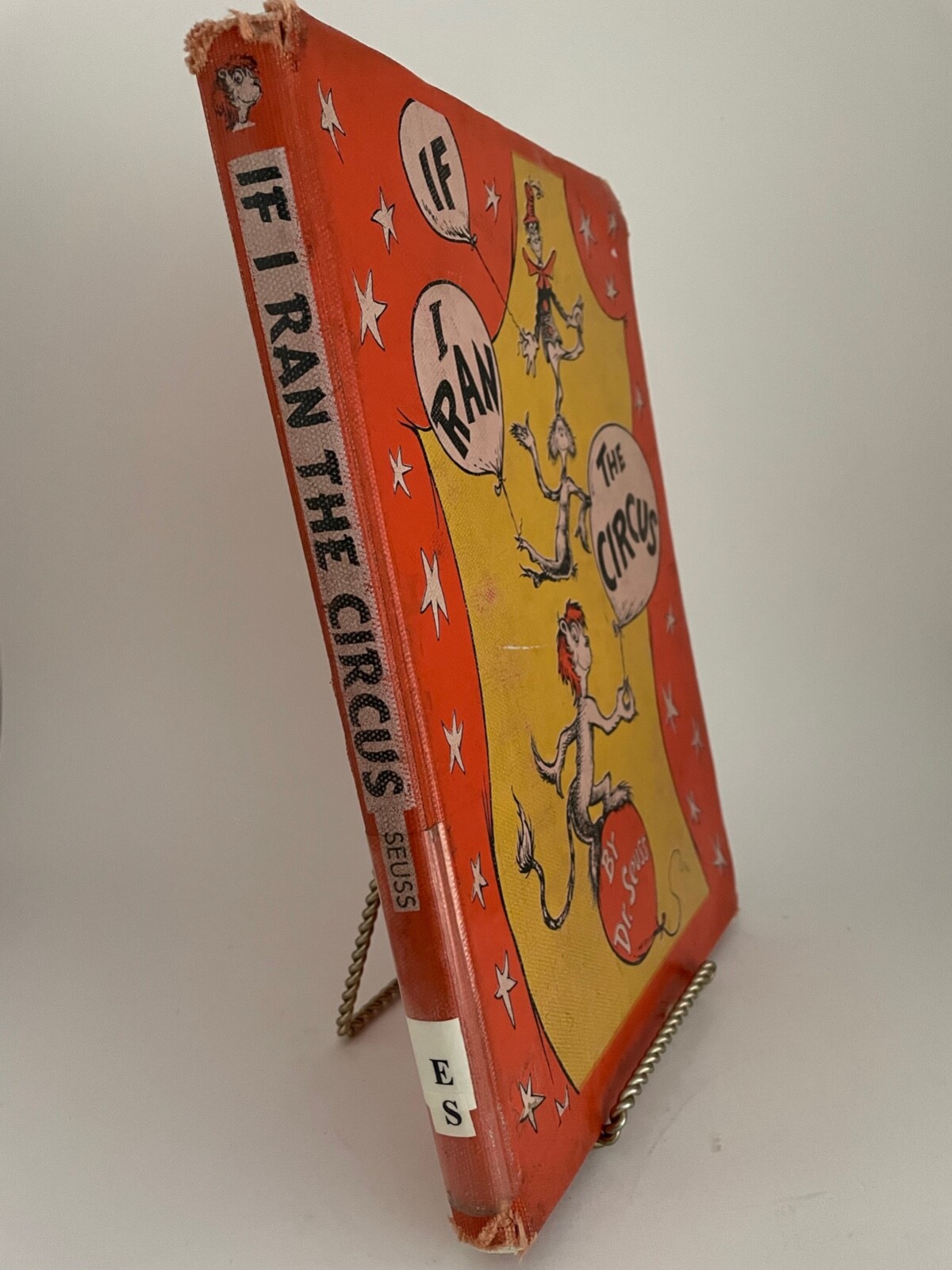If I Ran The Circus Dr. Suess 1956 1st Ed. Ex Library Book Orange Cover Vtg RARE