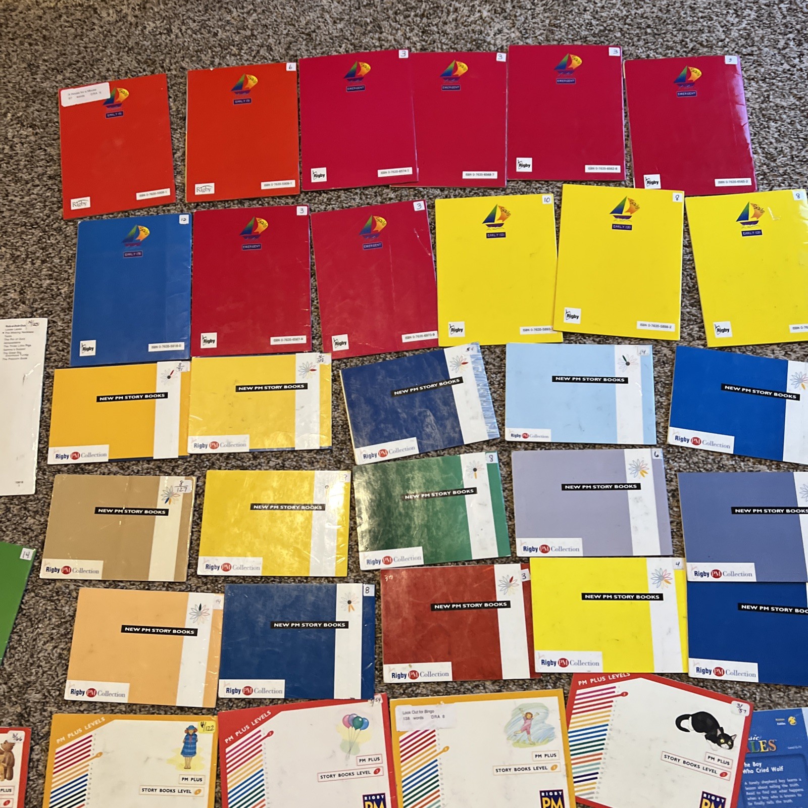 Lot of 44 Rigby PM Story Books Readers Early Learning Homeschool Sight Word K-2
