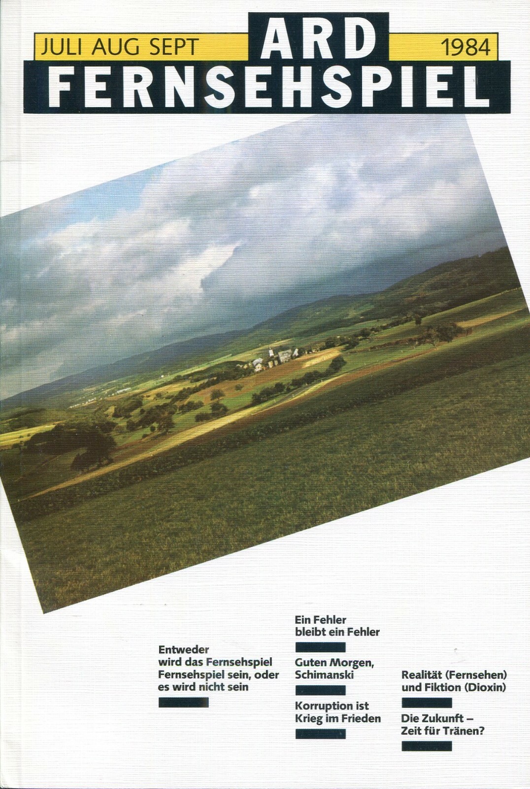 ARD FERNSEHSPIEL JULI AUGUST SEPTEMBERI 1984 (16x24cm) 132 Seiten