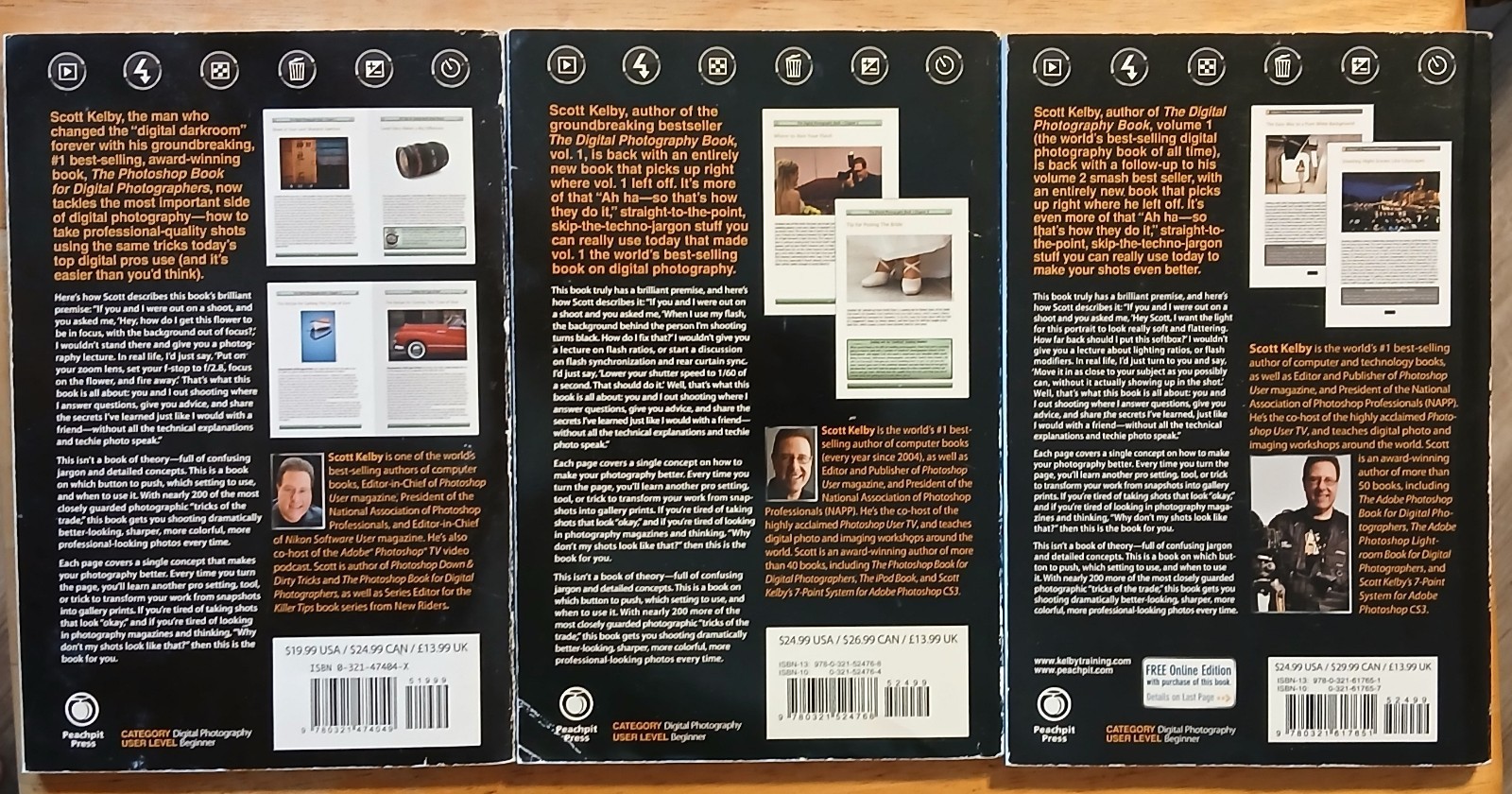 The Digital Photography Book Volume 1-3 by Scott Kelby 2006-2009