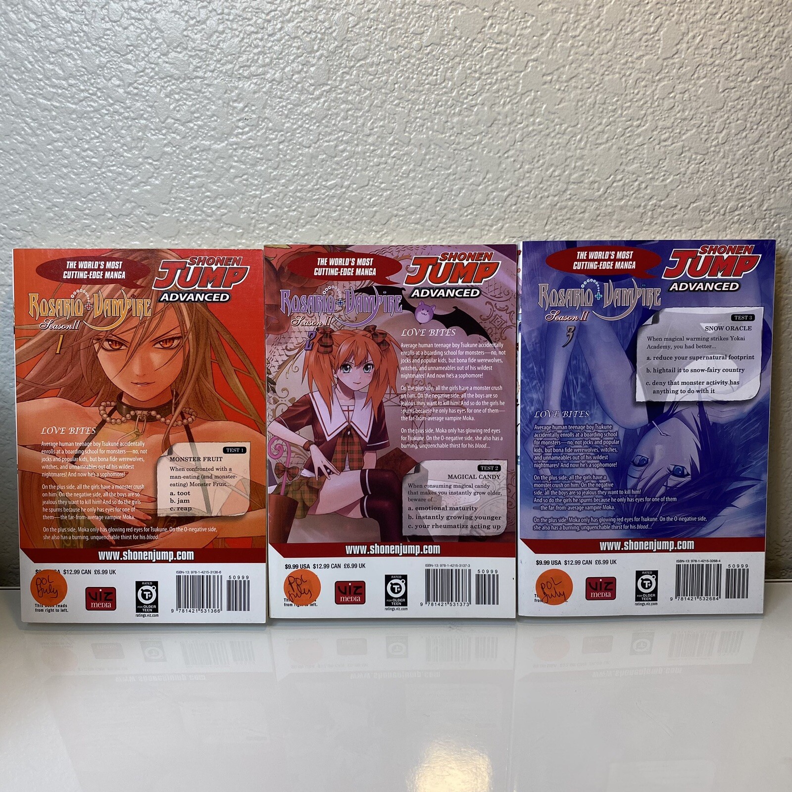 Rosario + Vampire Manga Season 1 Vol. 1 – 10 + Season 2 Vol. 1-3 Shonen Jump Viz