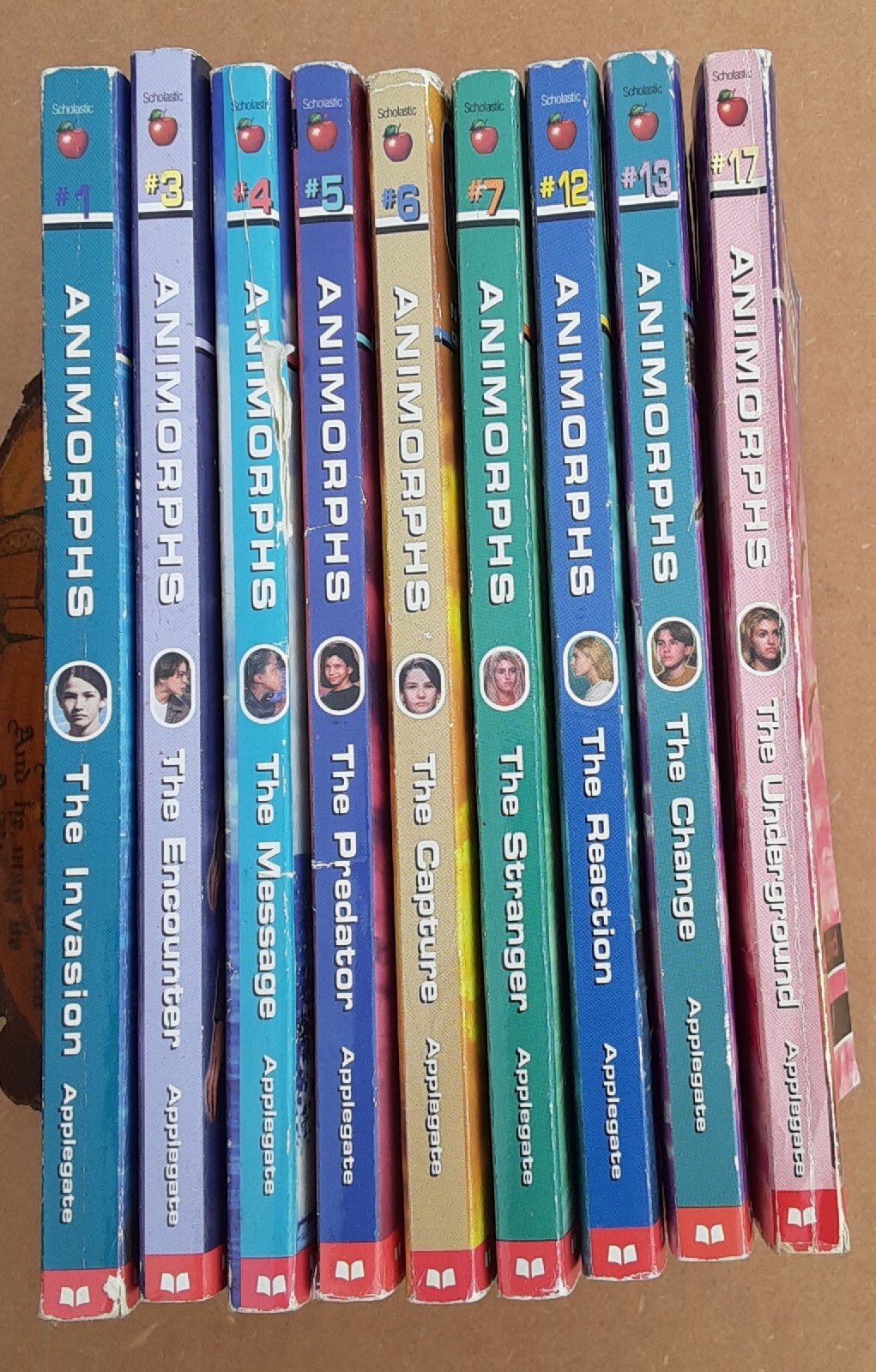 Animorphs PB lot of 9 #1,3-7,12,13,17 KA Applegate Invasion, Underground Change