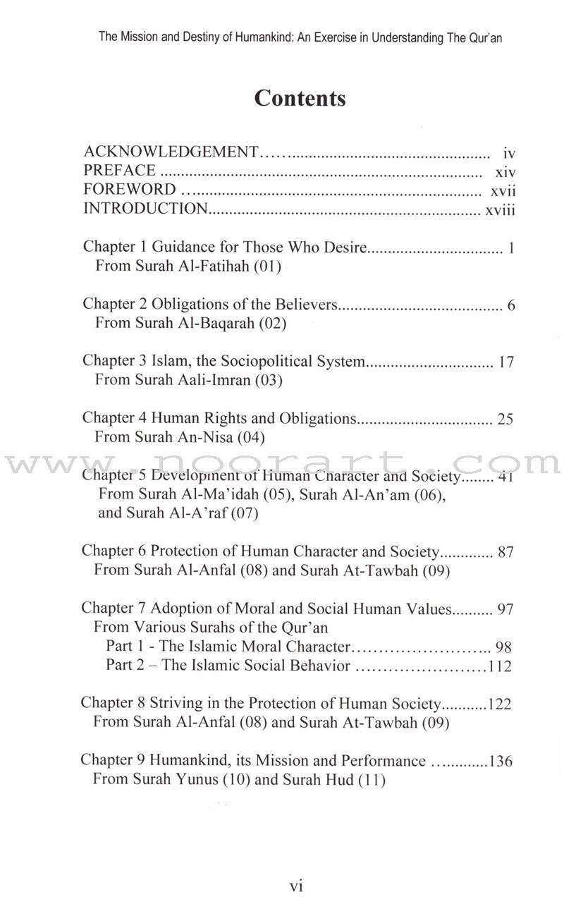 The Mission and Destiny of Humankind: An Exercise in Understanding the Qur’an