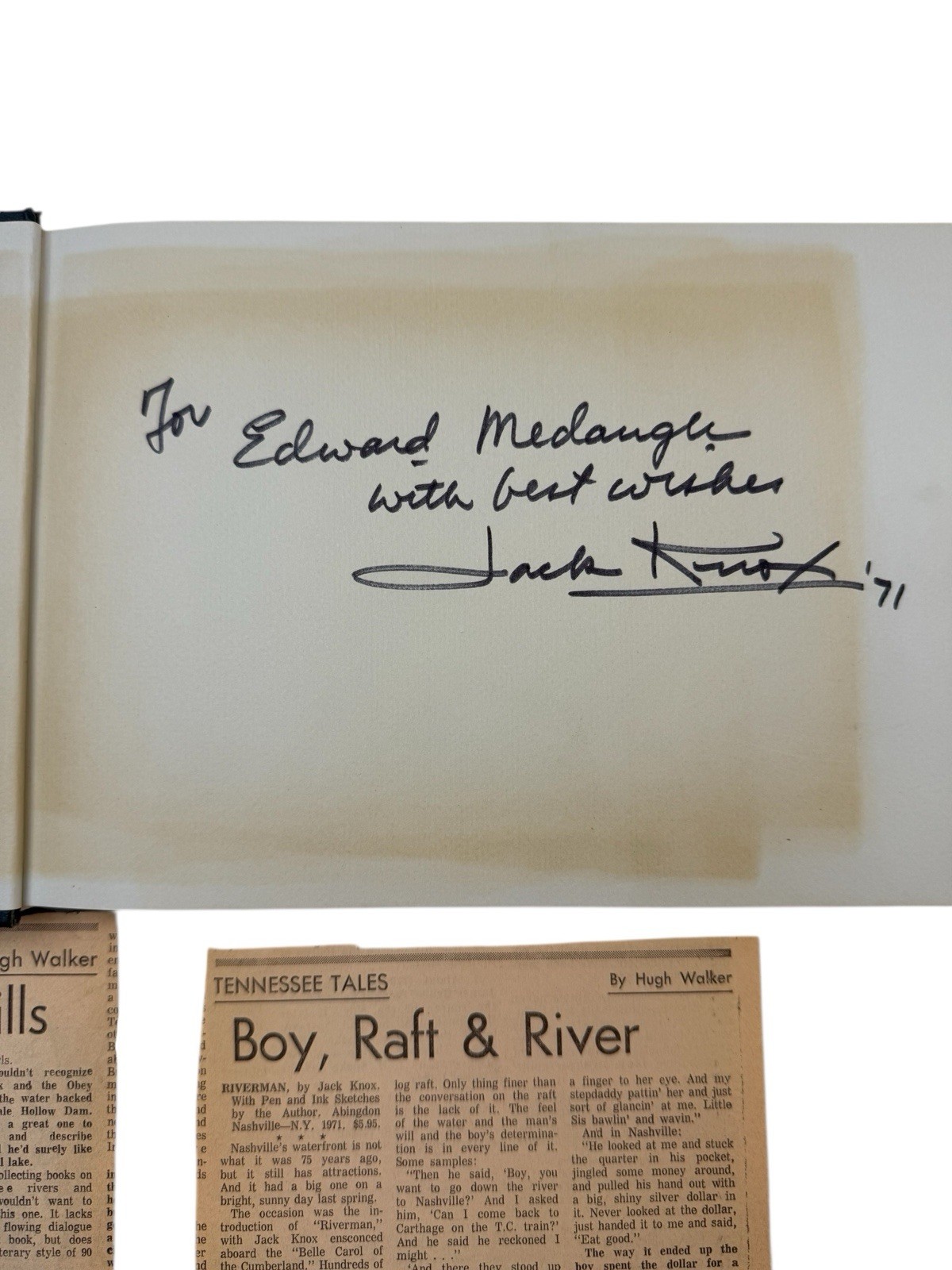 !Signed! Riverman (1971) Jack Knox – Rivers Steamboat Rafts Y4