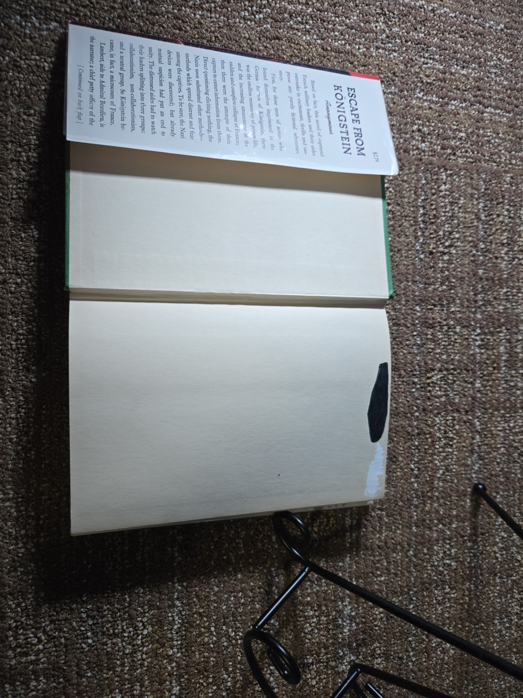 Escape From Konigstein Anonymous Hardcover Book WWII POW Escape Story Rare