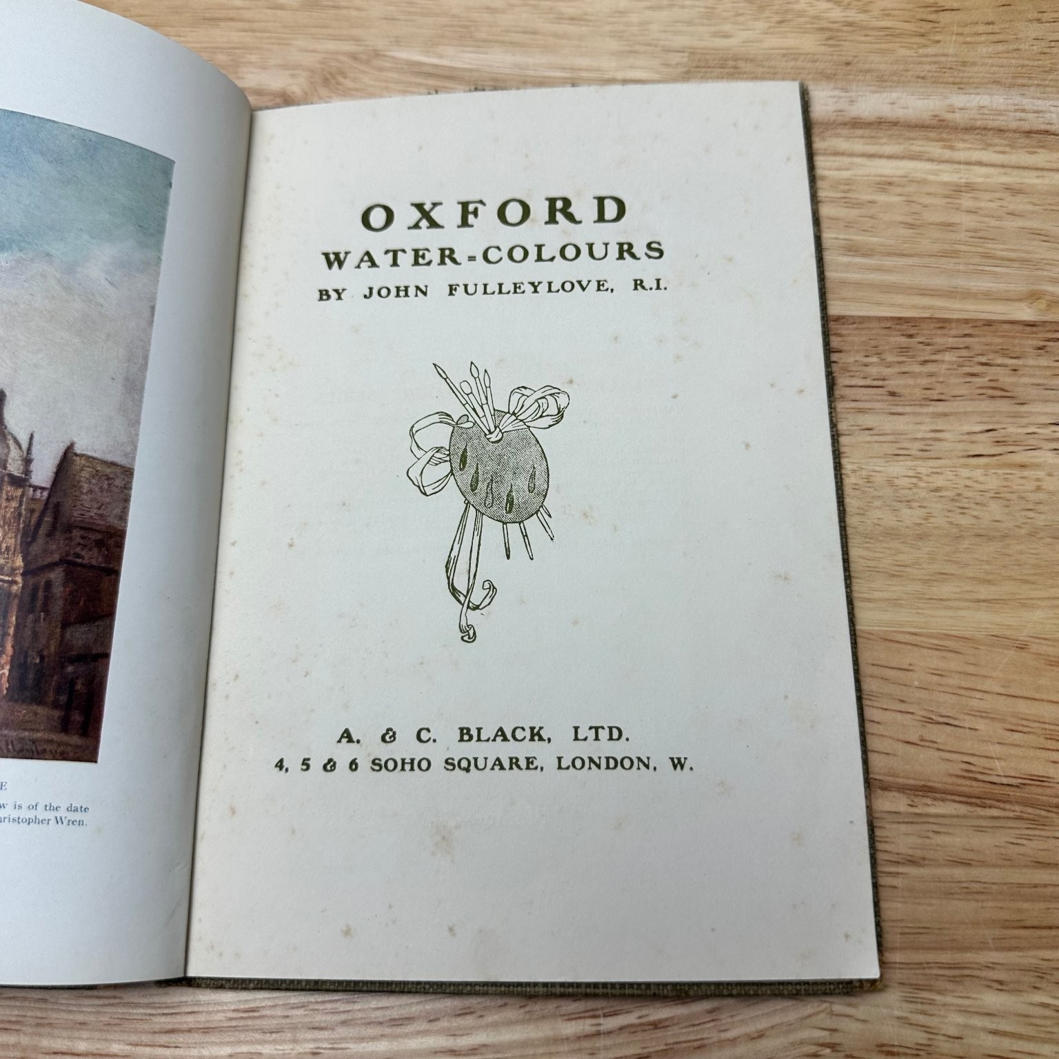 Oxford Water-Colours John Fulleylove 1916 First Edition Art Guide A&C Black