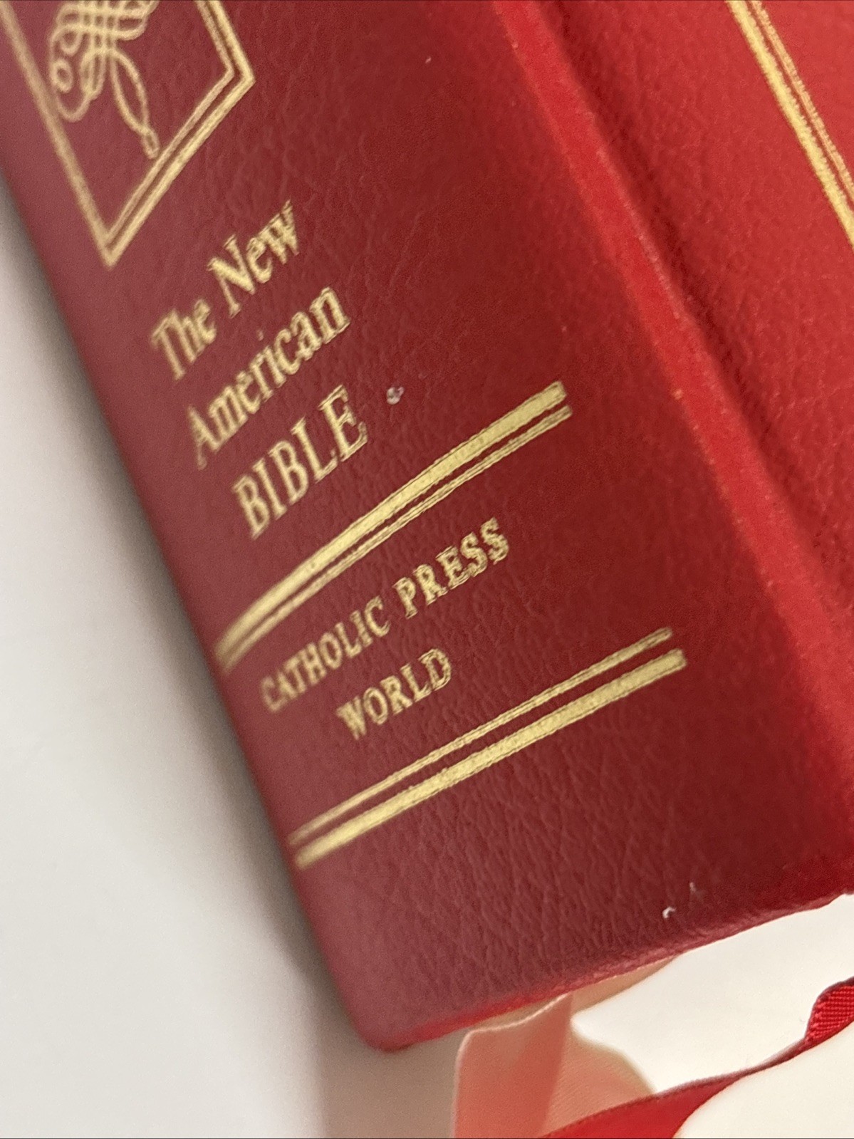 Holy Bible NAB Red. The New American Bible. Catholic Press World