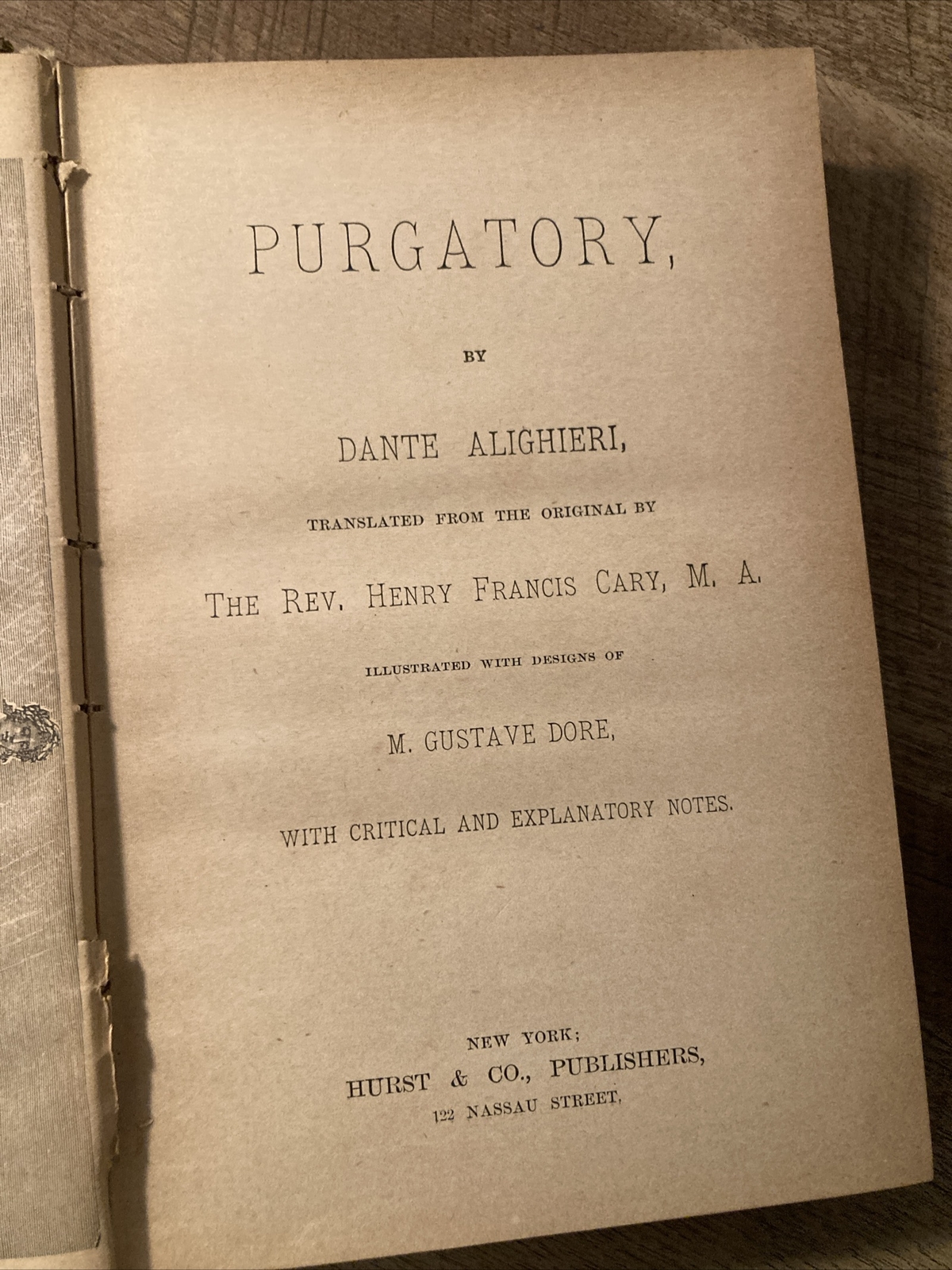 Vintage 1800’s Purgatory By Dante. Illustrations By Gustavo Dore