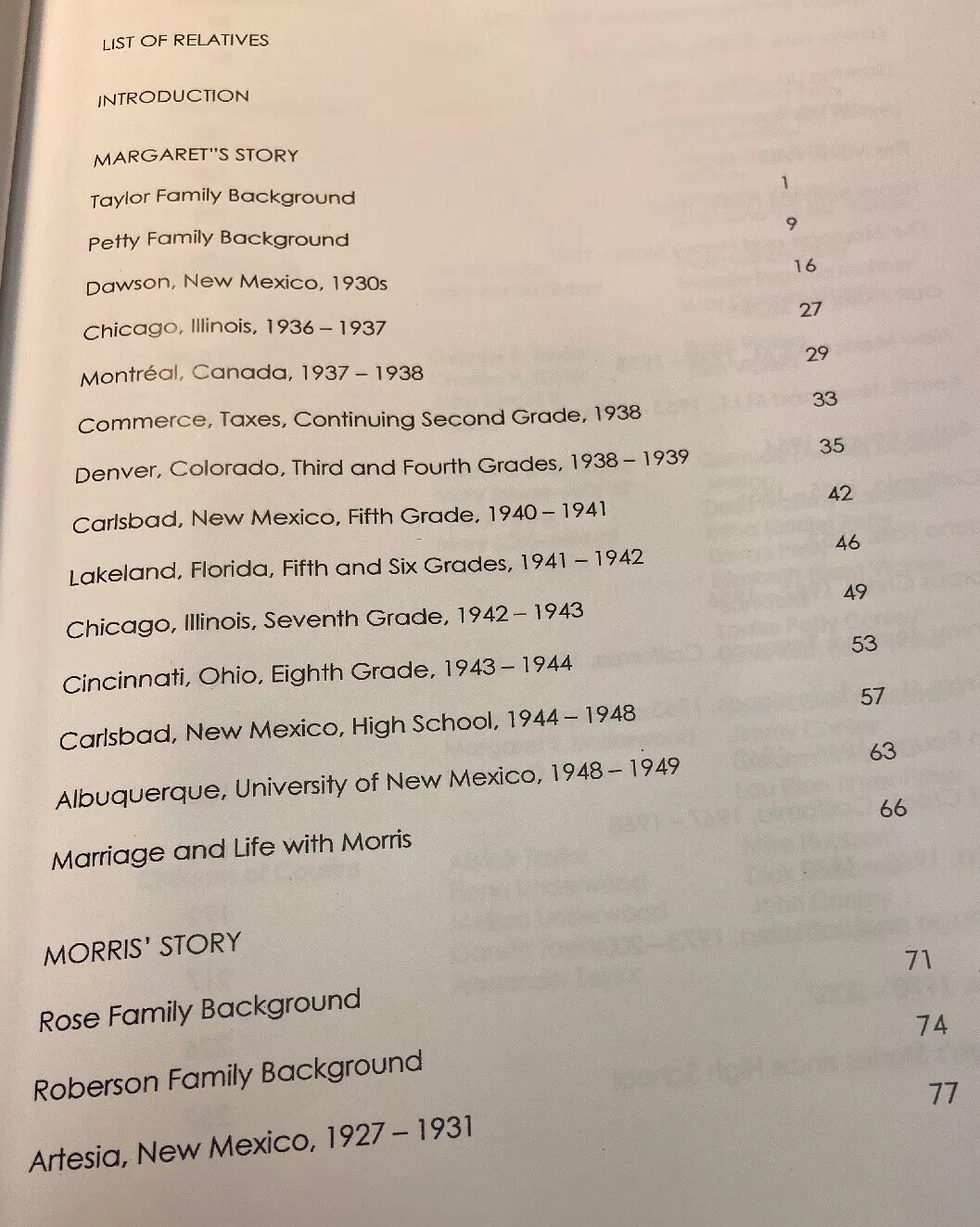 Morris and Margaret Roberson Family History New Mexico 2007 270 pages HB